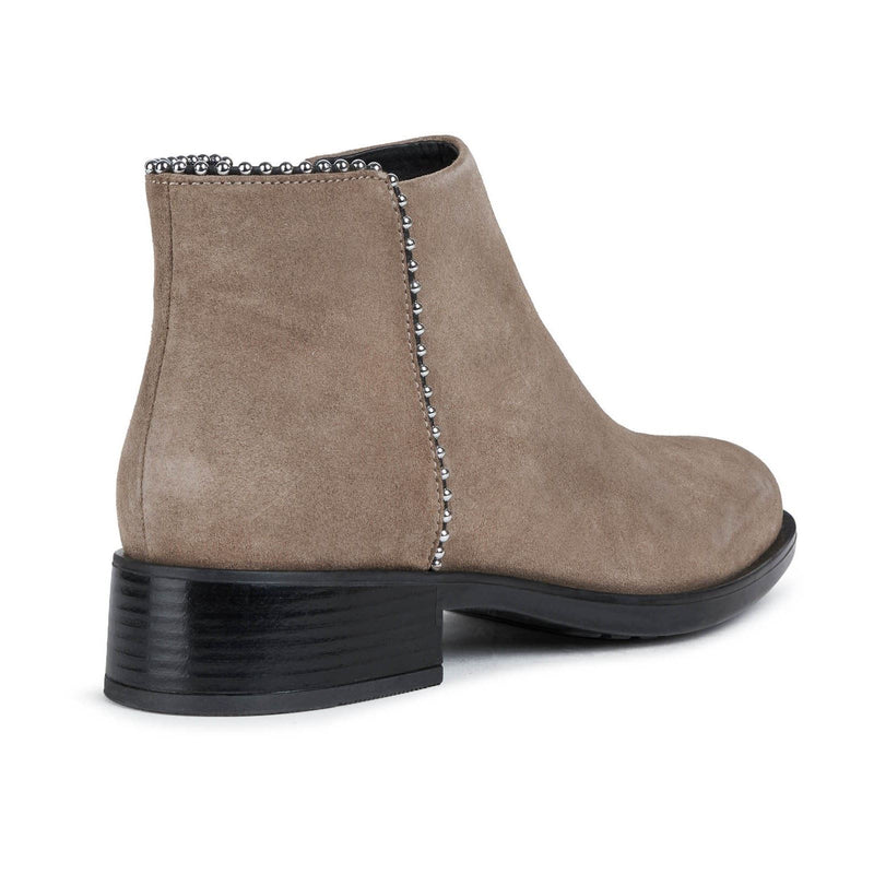 Geox Resia Wildleder Damenstiefel In Dunkelbeige