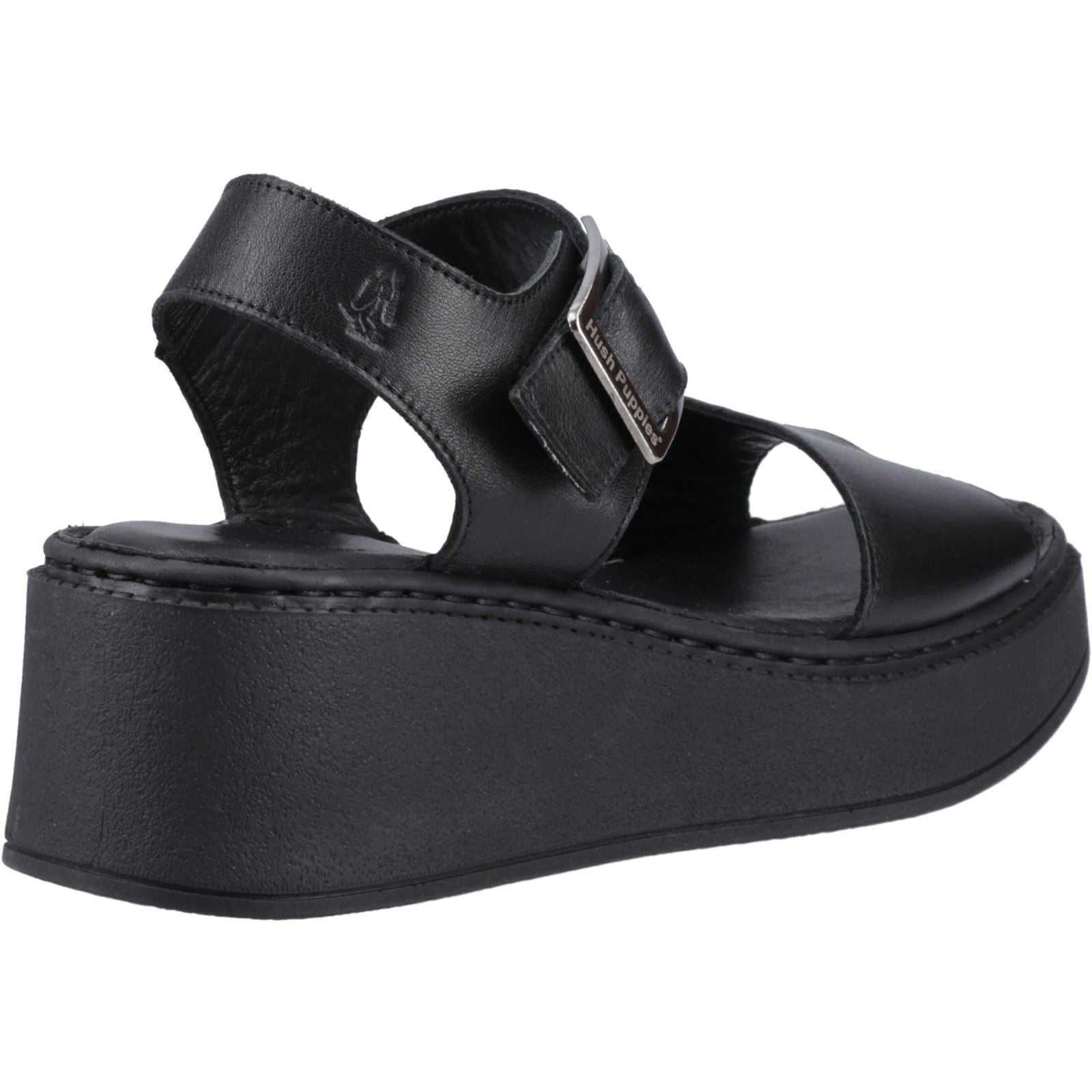 Hush Puppies Beatrix Wedge Damen Keilabsatzschuhe Aus Schwarzem Leder