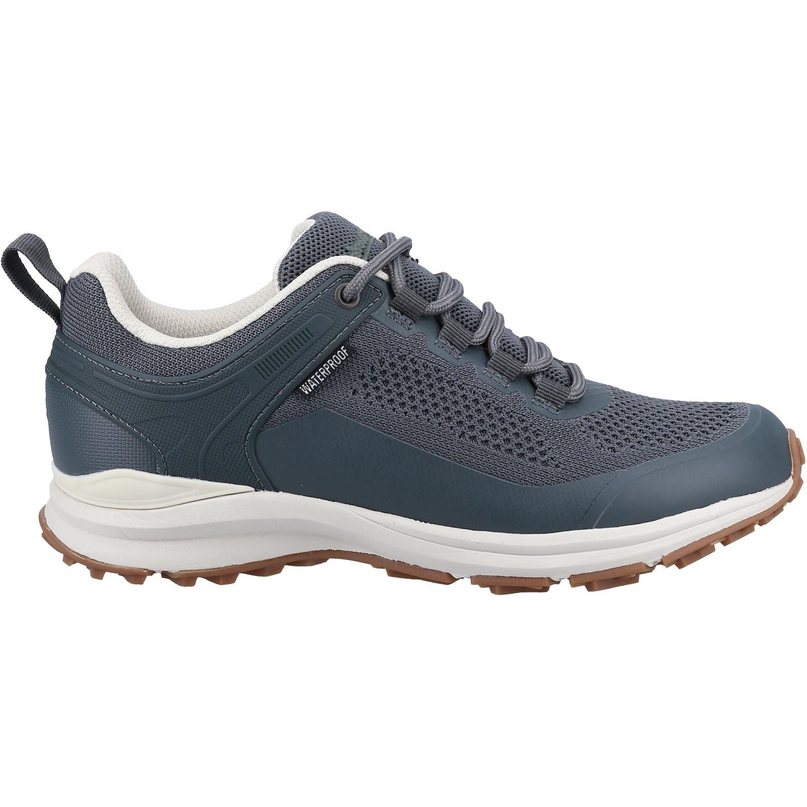 Cotswold Compton Recyceltes Kunststoff Synthetische Pu Damen Graue Sneakers