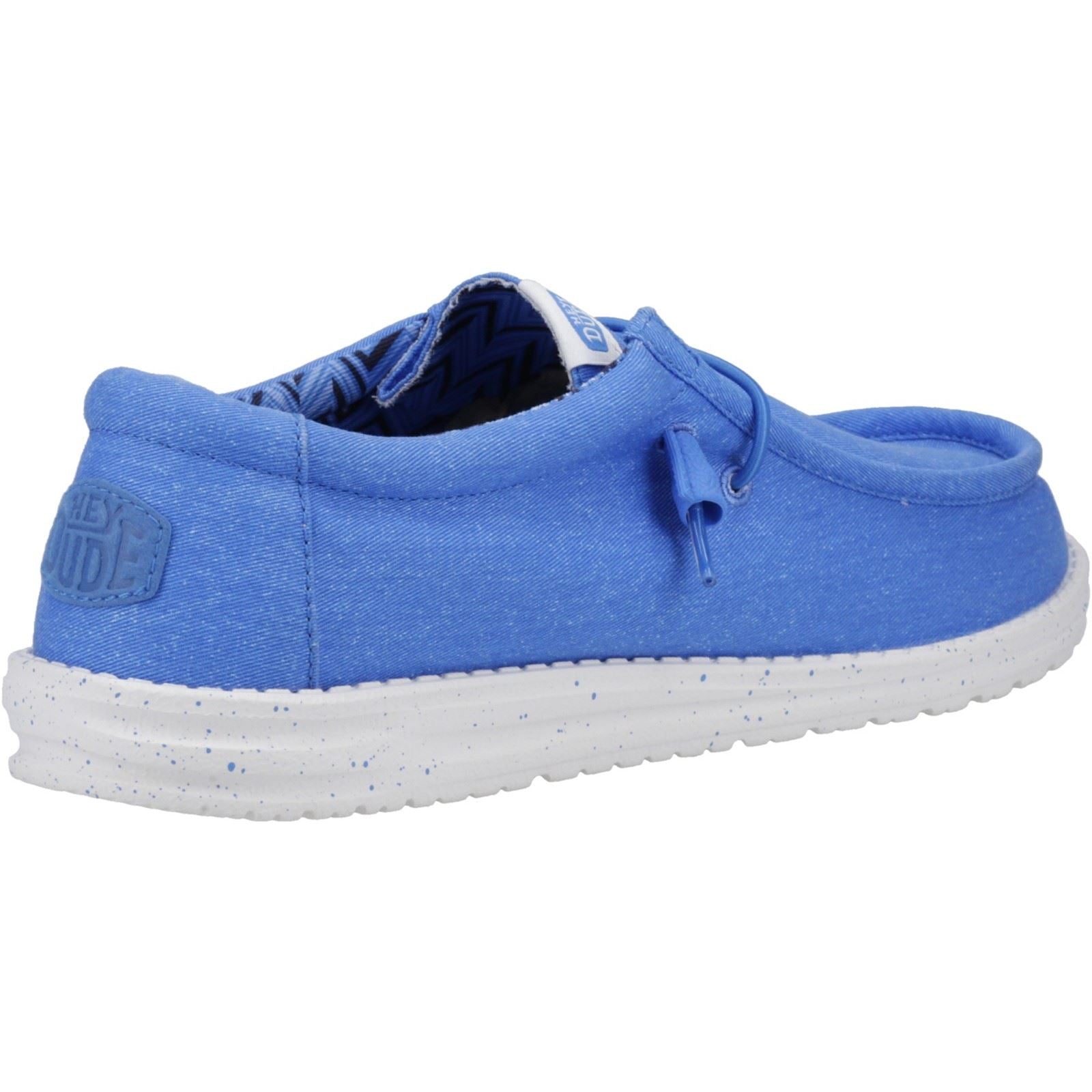 HEYDUDE Wally Canvas 100% Baumwolle Herren Blauen Bootsschuhe