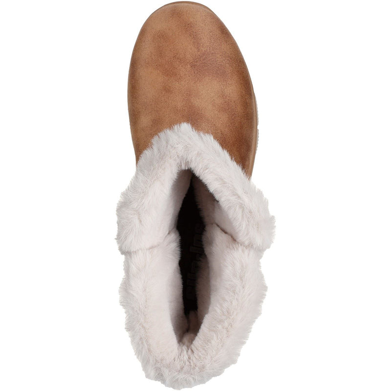 Skechers Easy Going Dreamers Move Textil Damen Kastanienbraune Winter Stiefeletten
