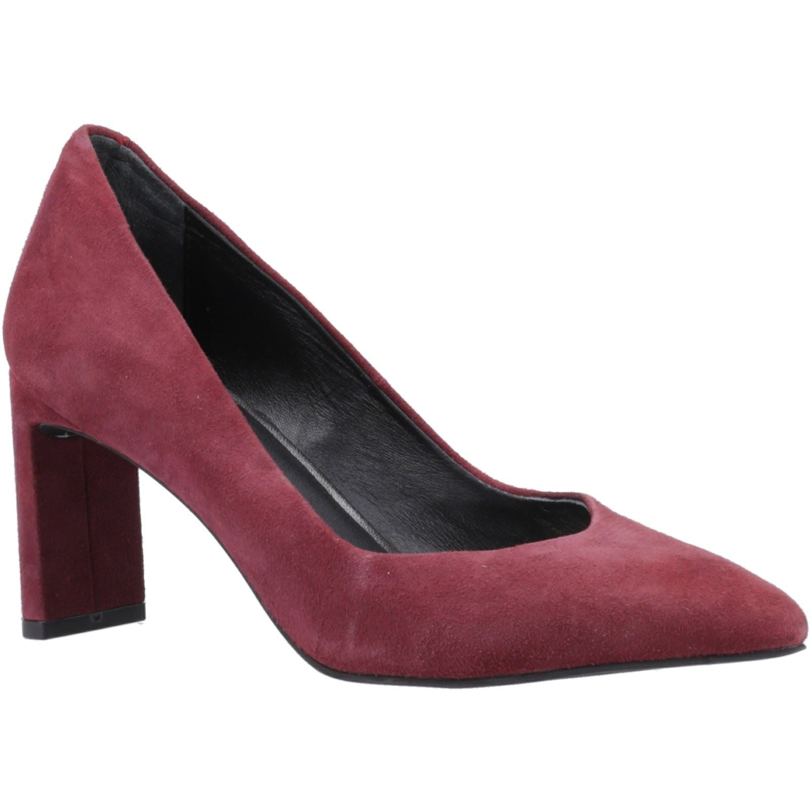 Hush Puppies Olivia Wildleder Damen Bordeaux runde Pumps
