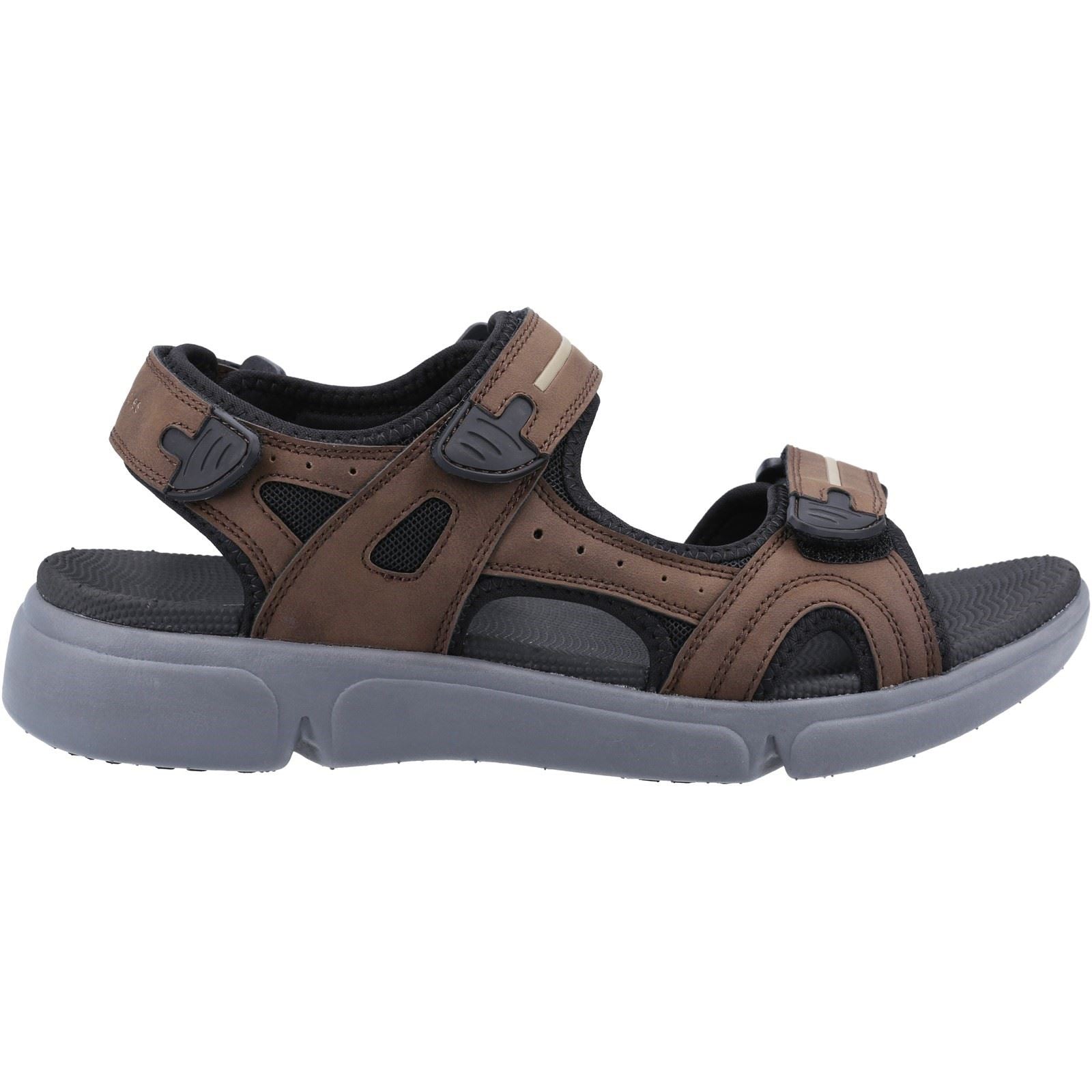 Hush Puppies Castro Herren Sandalen Aus Braunem Polyurethan