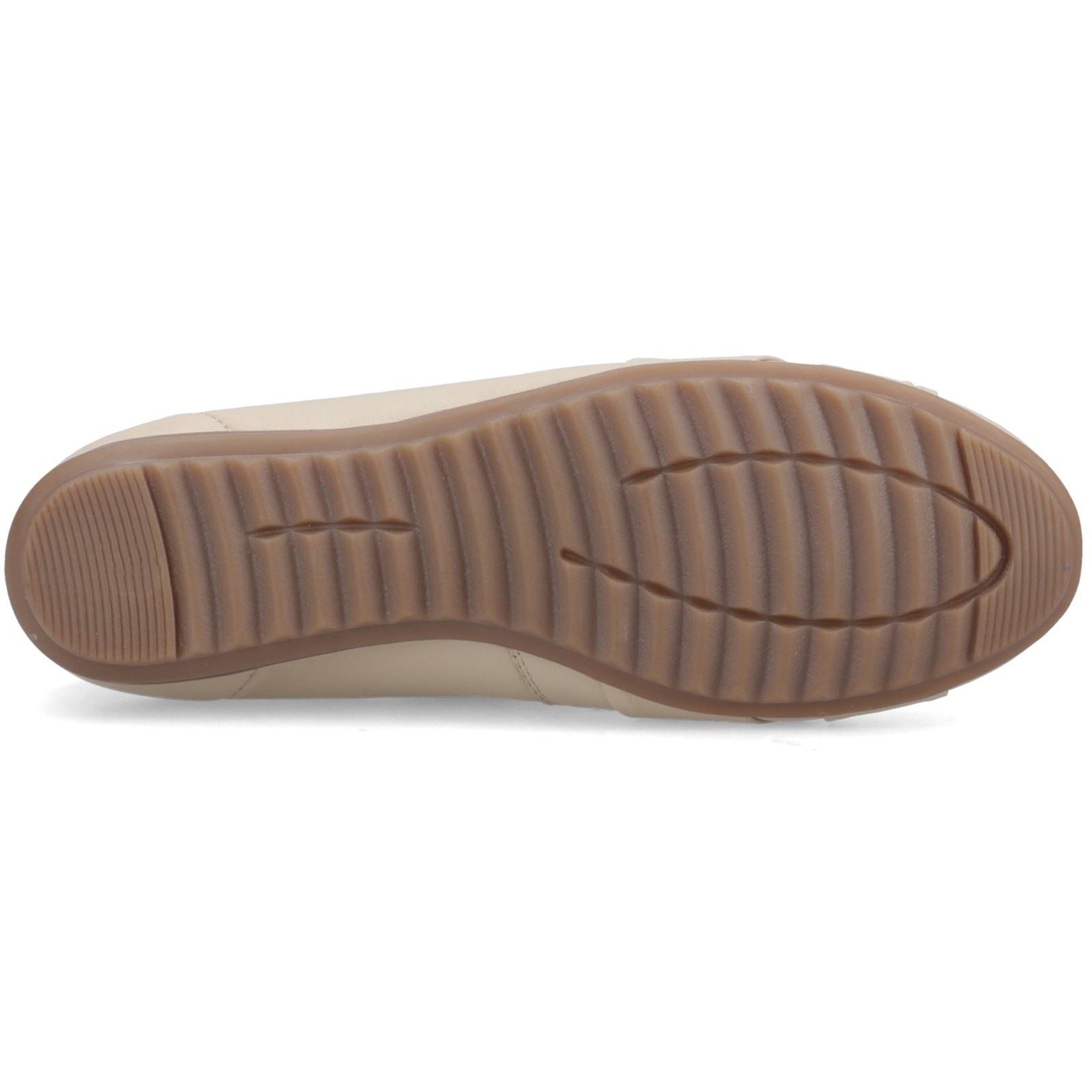 Hush Puppies Lilith Leder Damen Creme Ballerinas