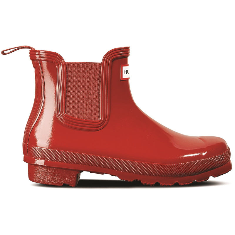 Hunter Original Chelsea Gloss Gummistiefel Für Damen In Militärrot