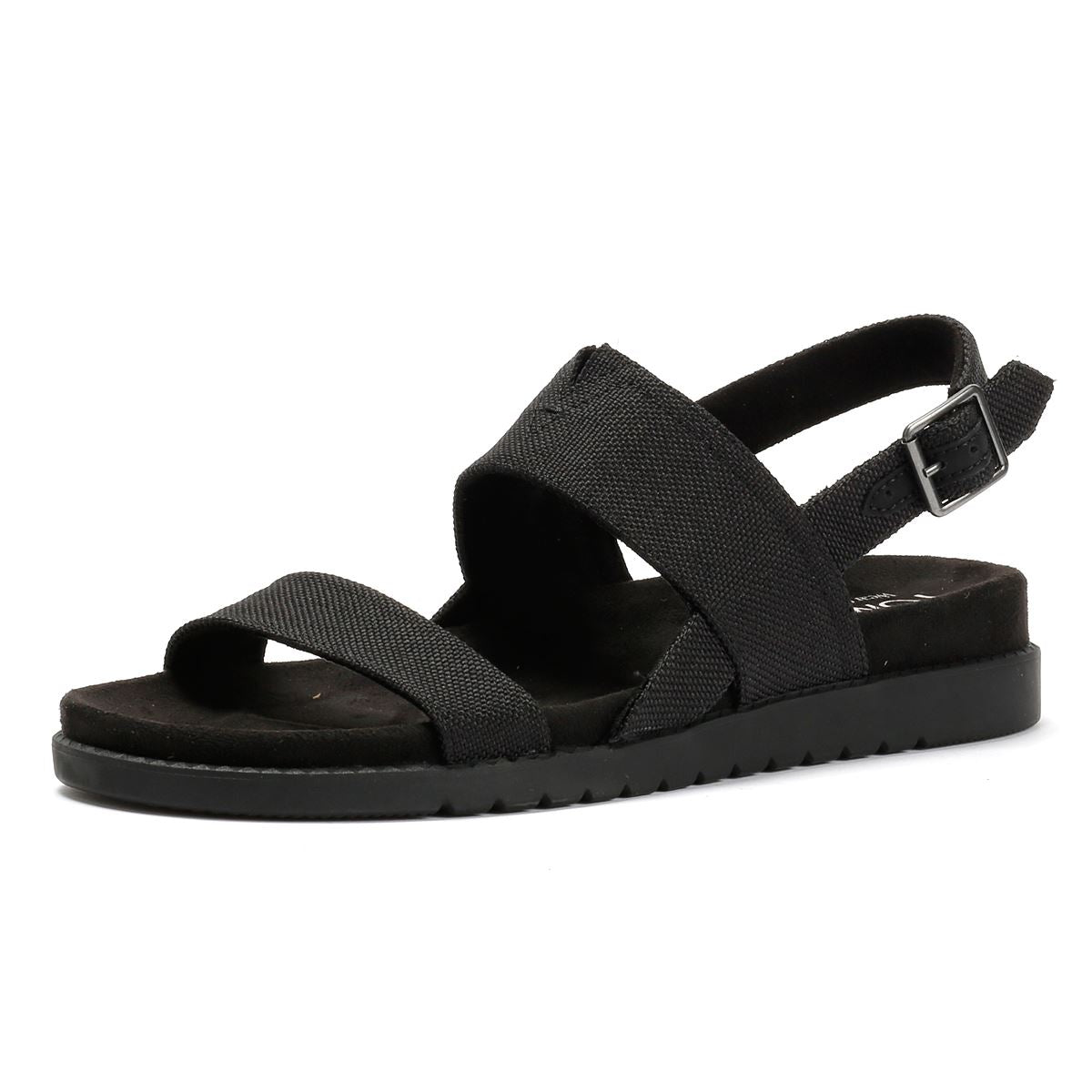 TOMS Marin Slingback Canvas Damenschwarze Sandalen