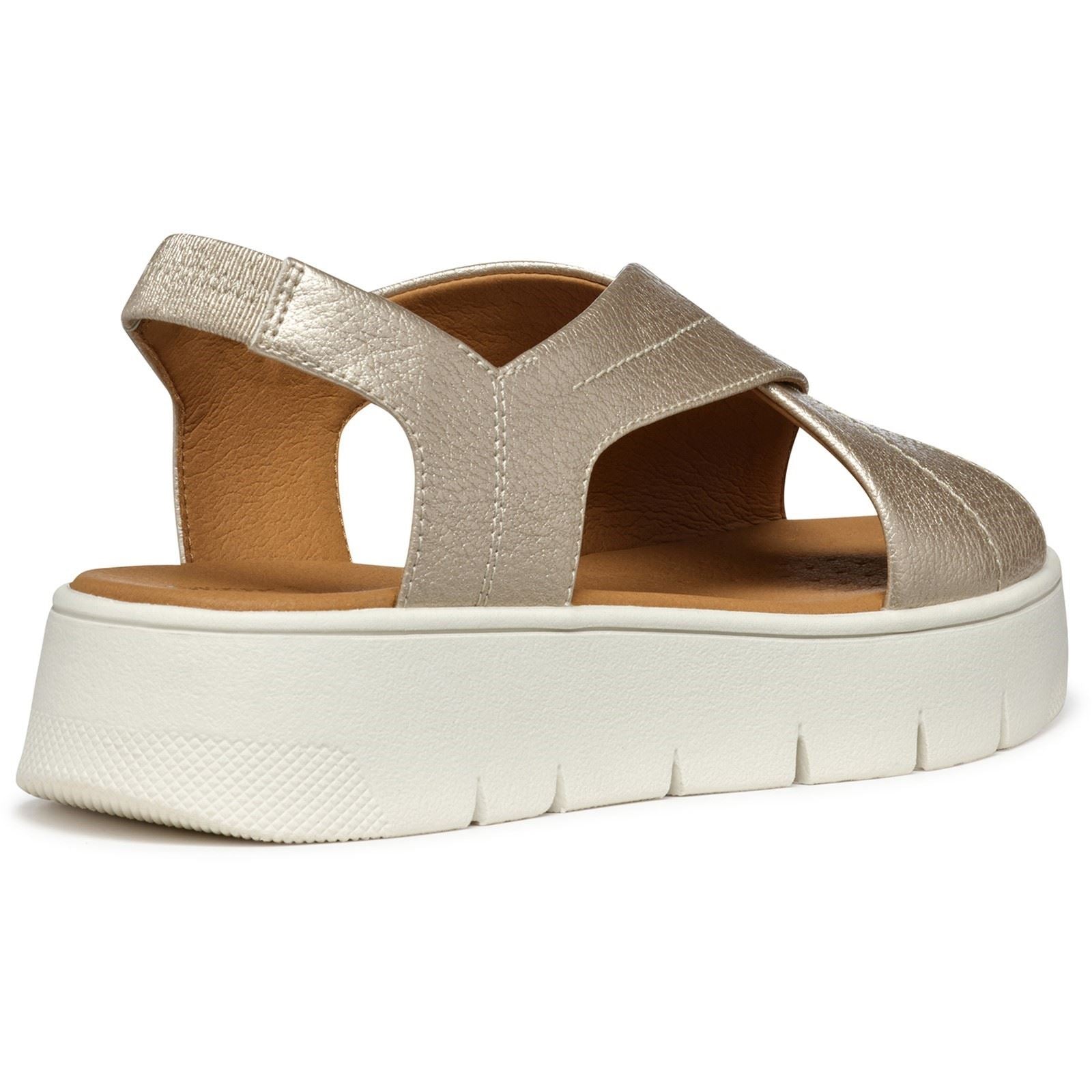 Geox D DANDRA 40 Synthetische Damen Sandalen Aus Polyurethan In Hellgold