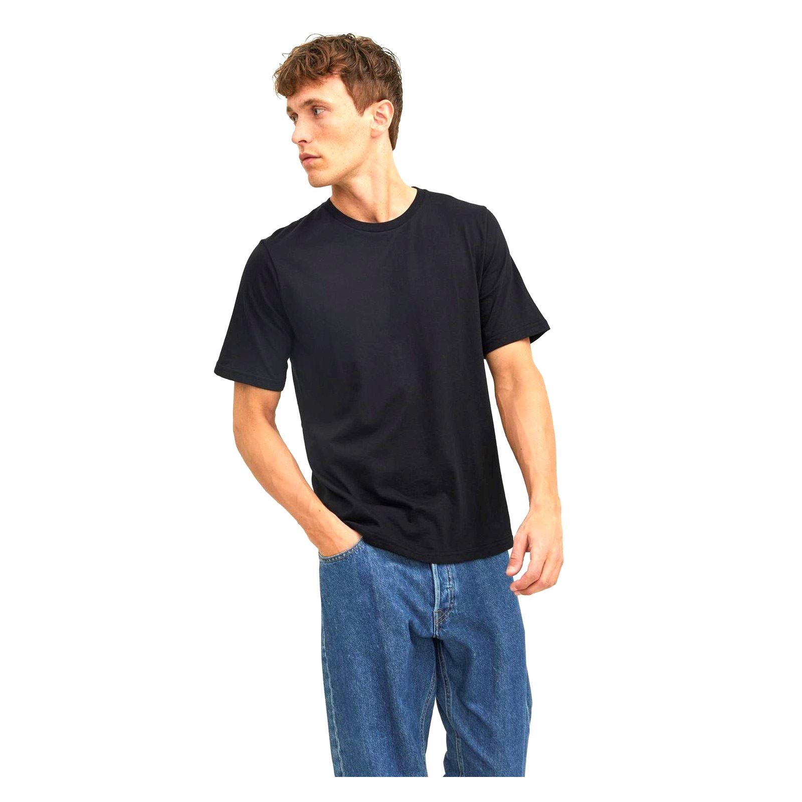 Jack & Jones Under Tee 3er-Pack Baumwoll-Männer Schwarze Farbe Kurzarm T-Shirts