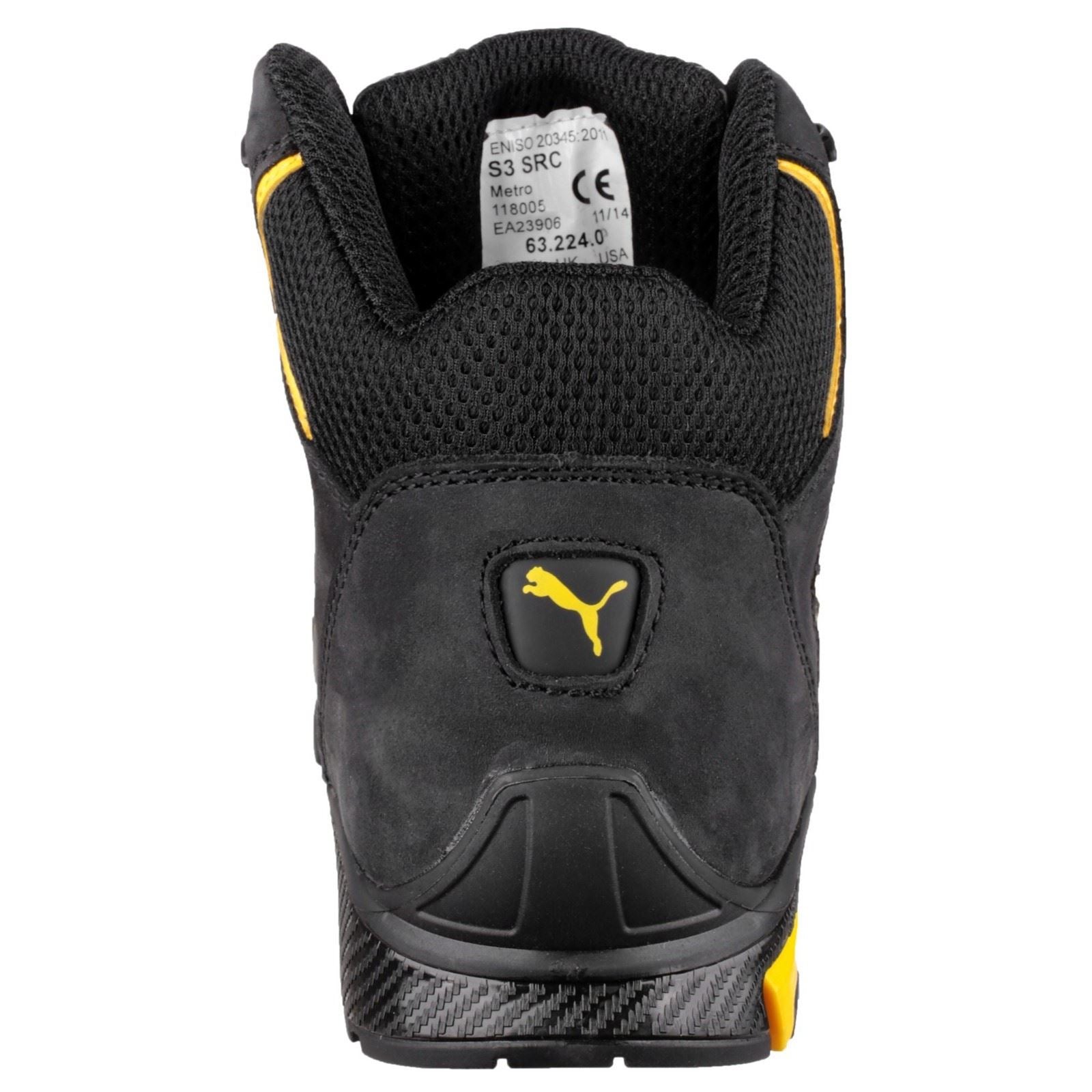 Puma Safety Amsterdam Mid Leder Schwarze Farbe Sicherheitsstiefel