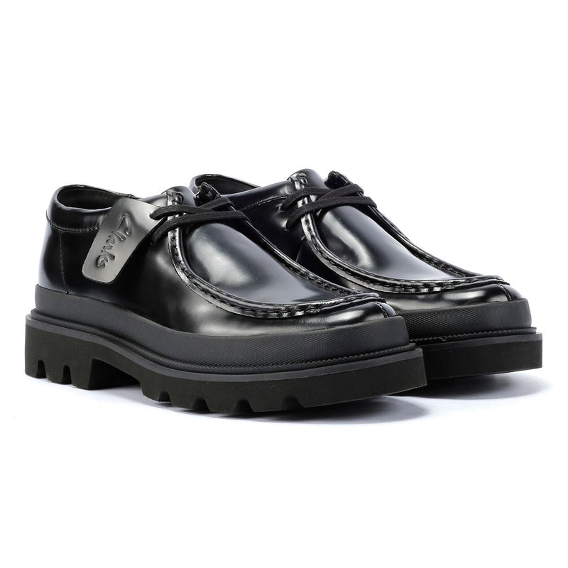Clarks Main Badell Seam Schwarze Farbe Herren Schnürschuhe Aus Leder