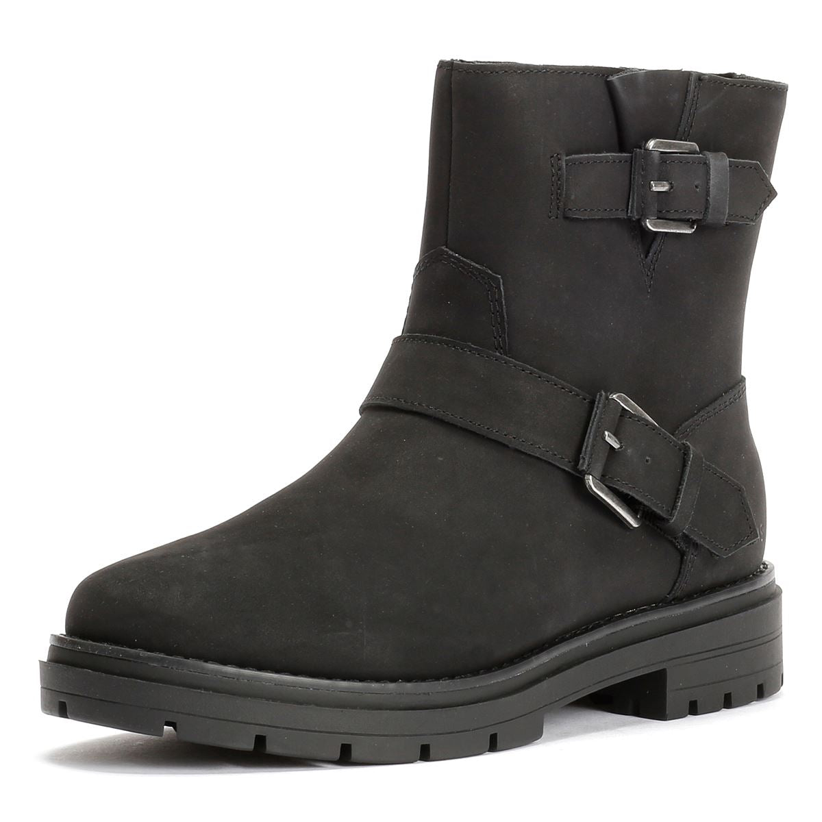 TOMS Ionie Moto Nubuck Damen Schwarze Stiefel