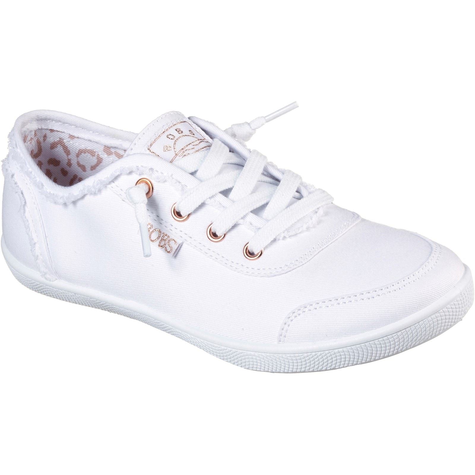 Skechers BOBS B Cute Baumwoll Damensneaker In Weiß