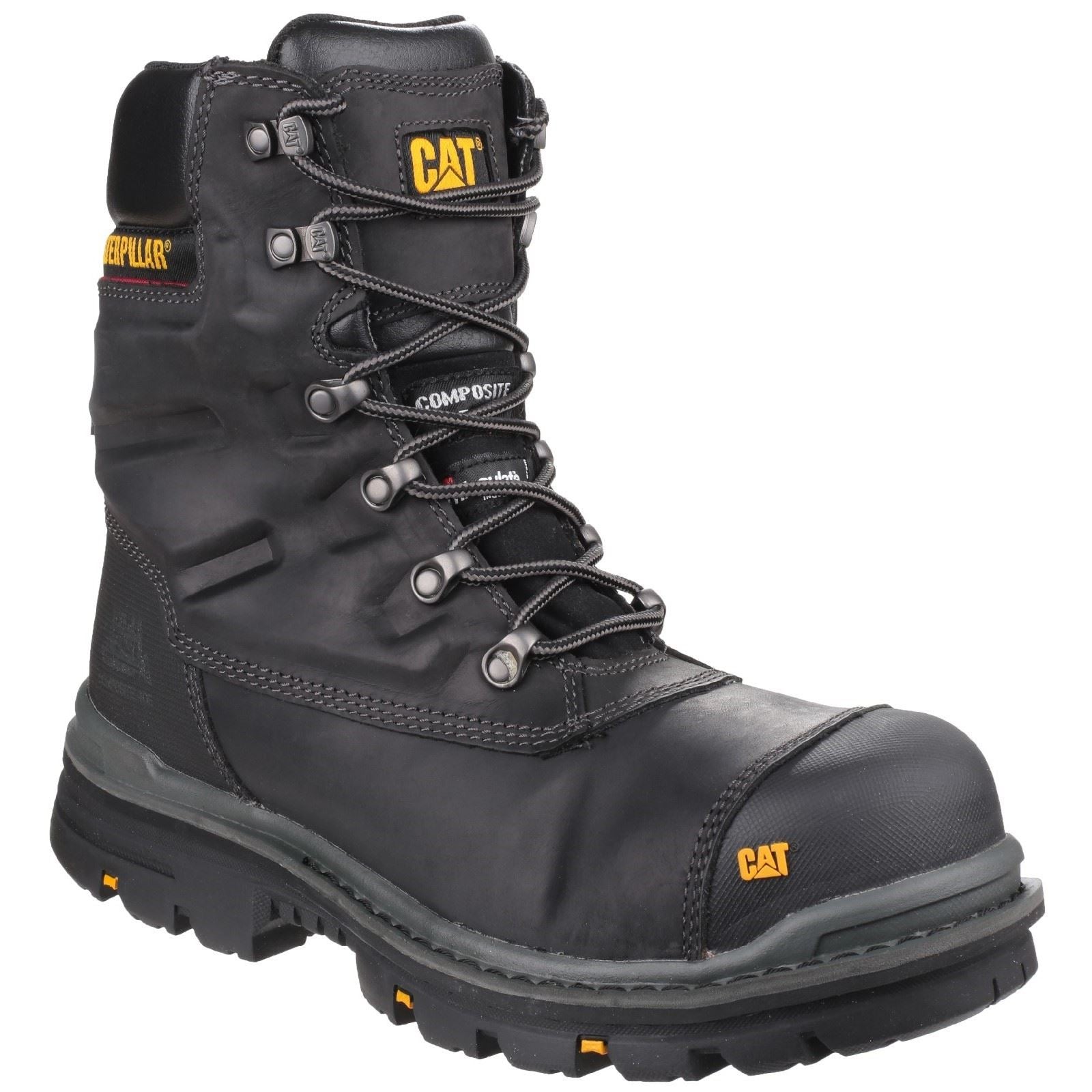 Caterpillar Premier Leder Schwarze Sicherheitsstiefel