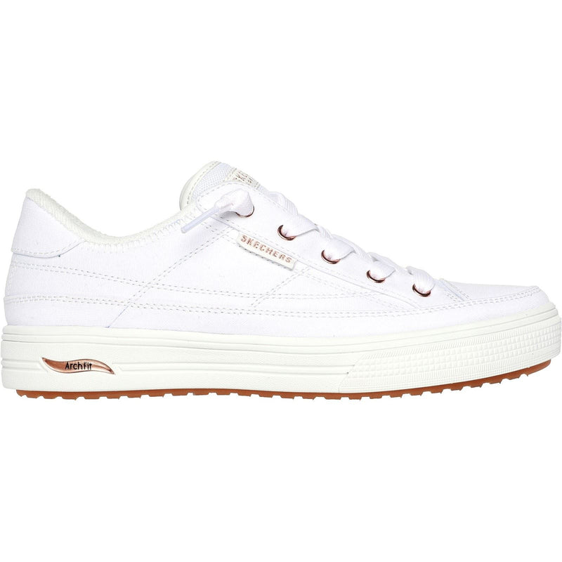 Skechers Arch Fit Arcade - Meet Ya There Baumwoll-Damensneaker In Weiß