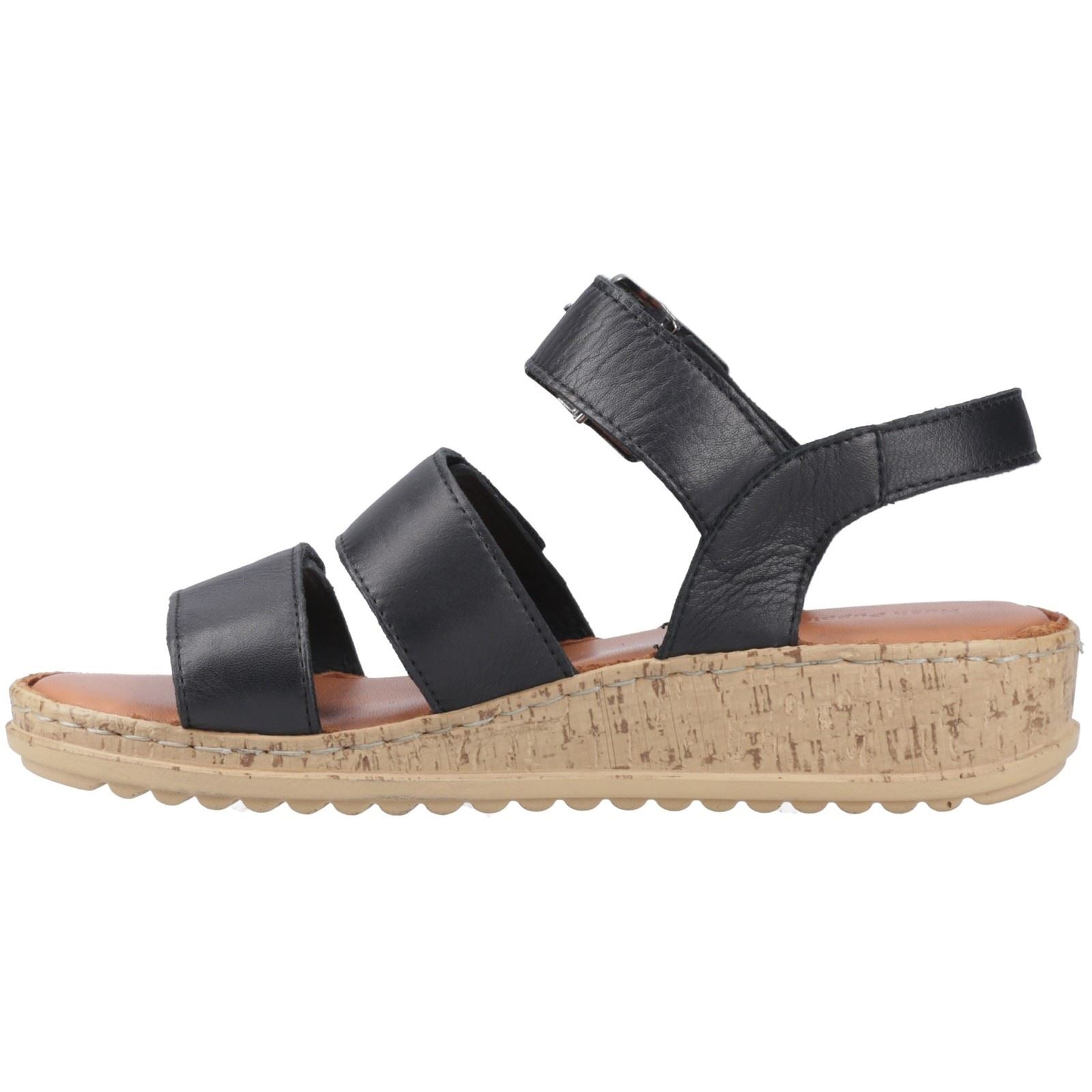 Hush Puppies Eliana Sandal Leder Damen Schwarze Sandalen