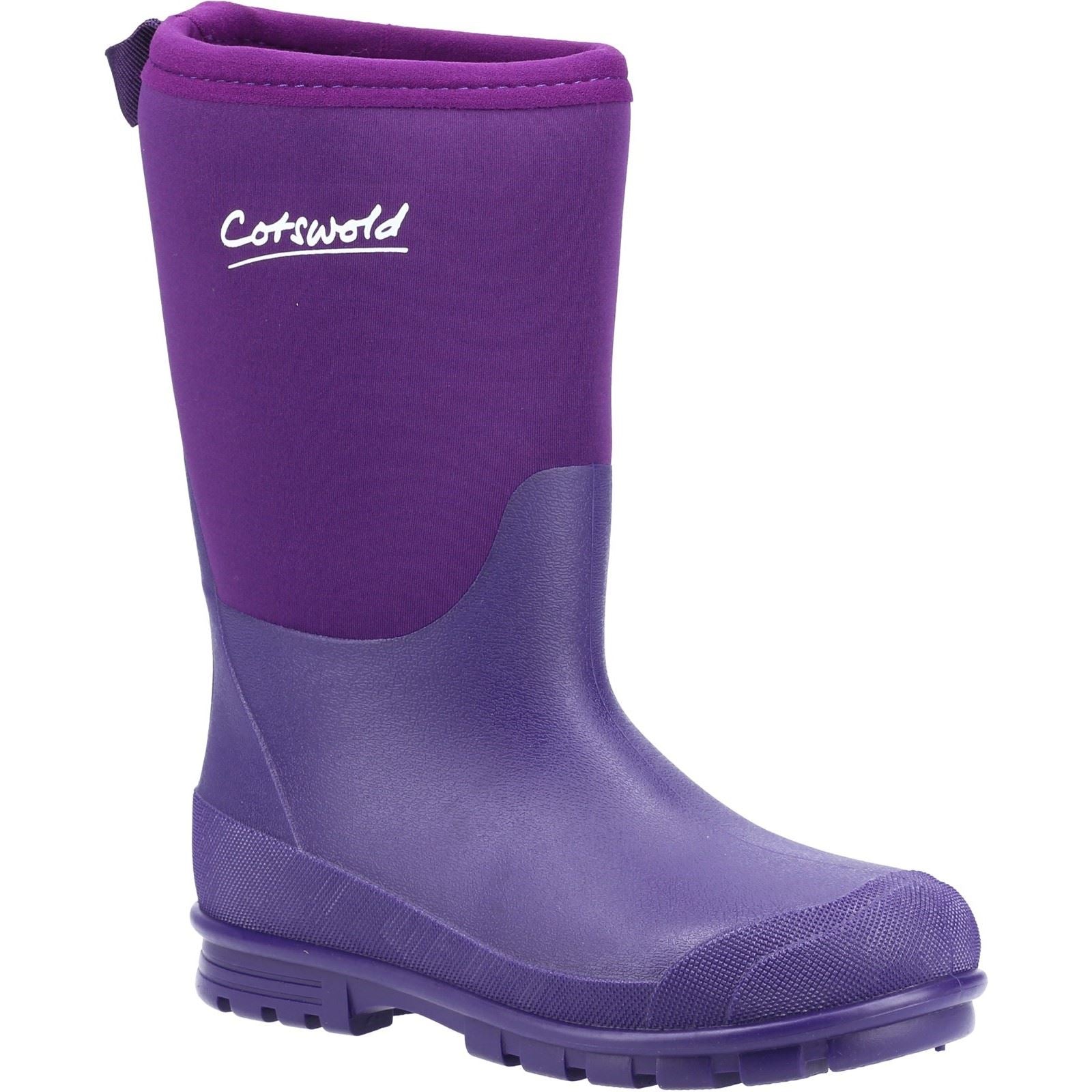 Cotswold Hilly Neoprene TPR+Neopren Unisex Kinder lila Gummistiefel