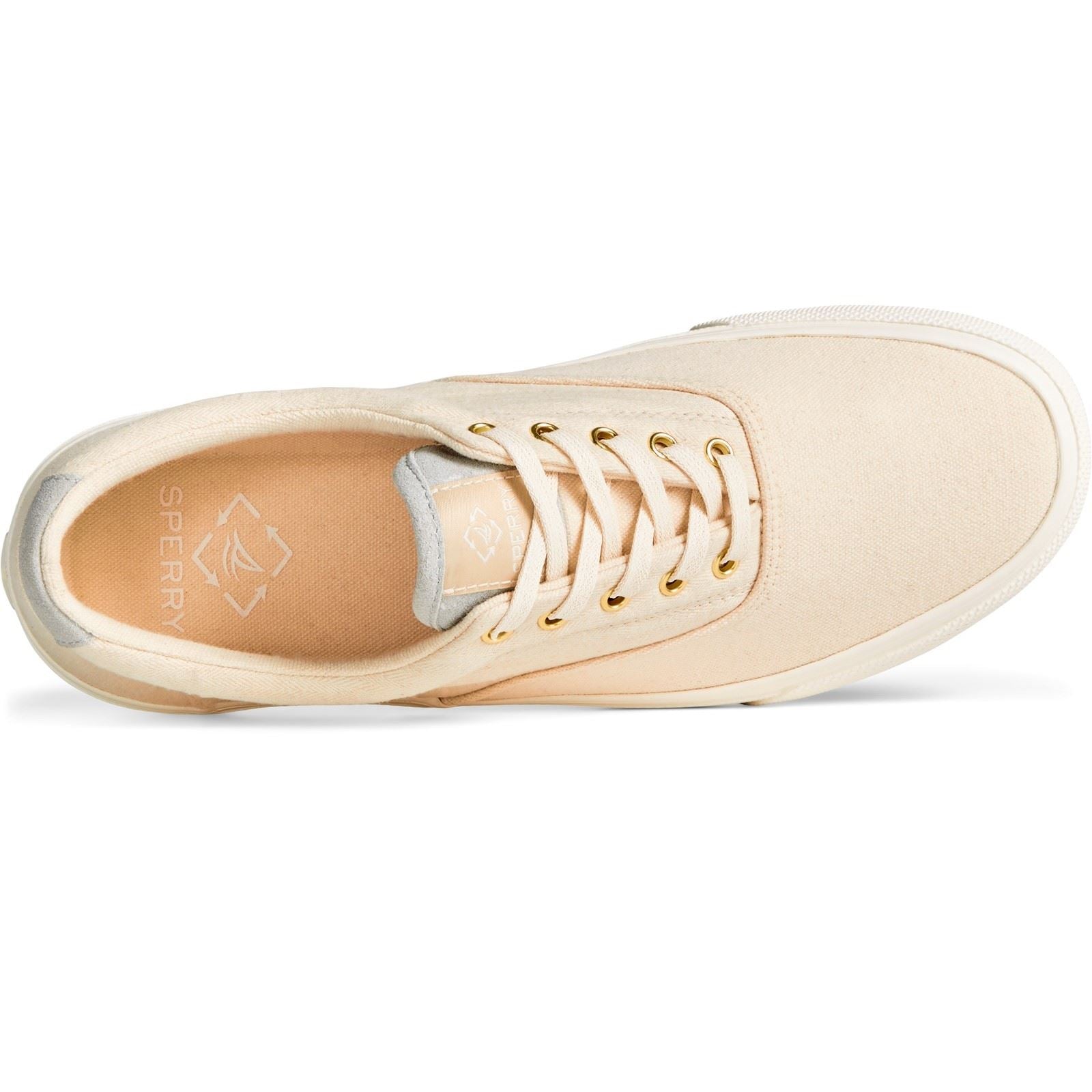 Sperry Men's SeaCycled Striper II CVO Baumwoll-Herren-Natursneakers