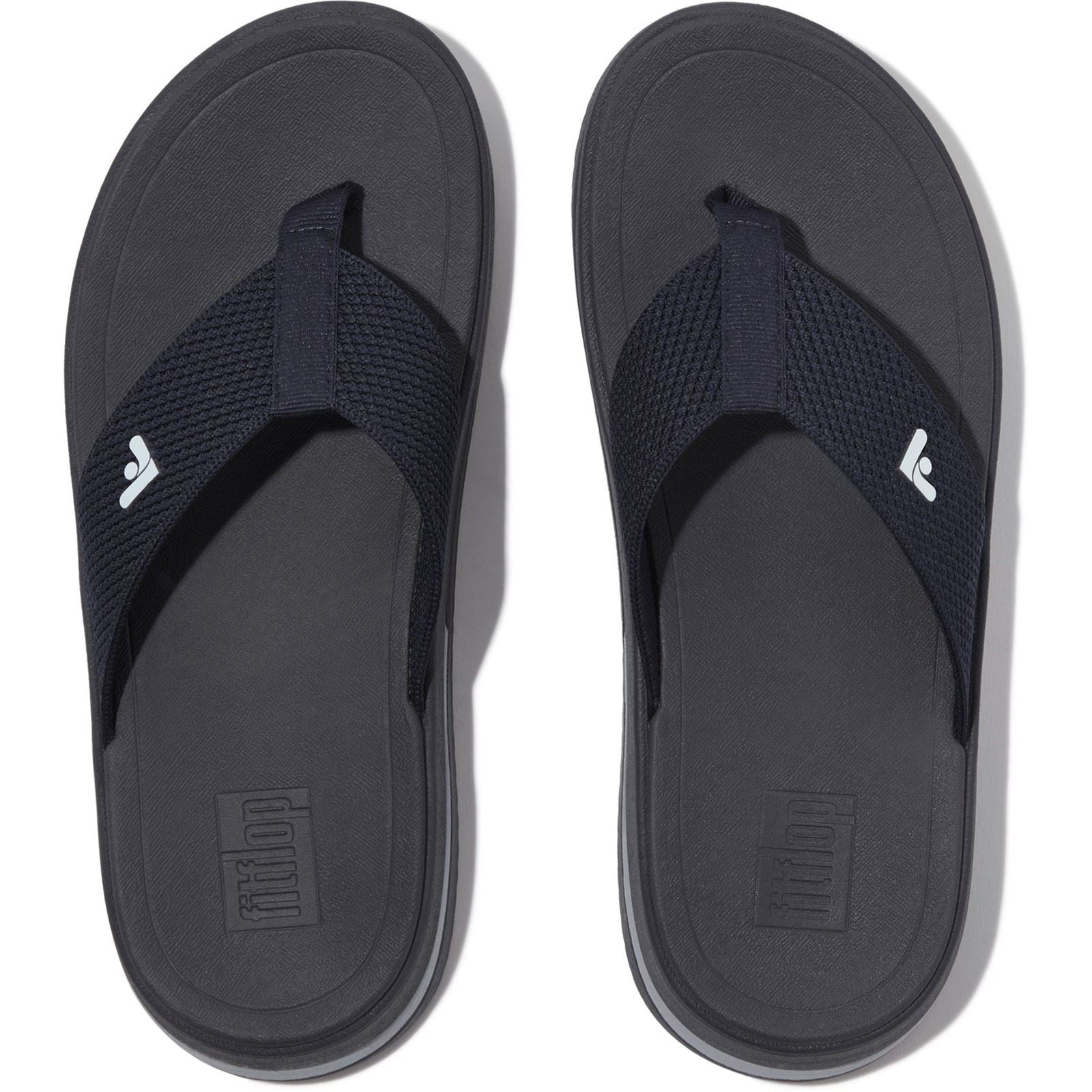 Fitflop Surff Two-tone Polyester Damen Sandalen In Mitternachtsblau Weit Geschnitten