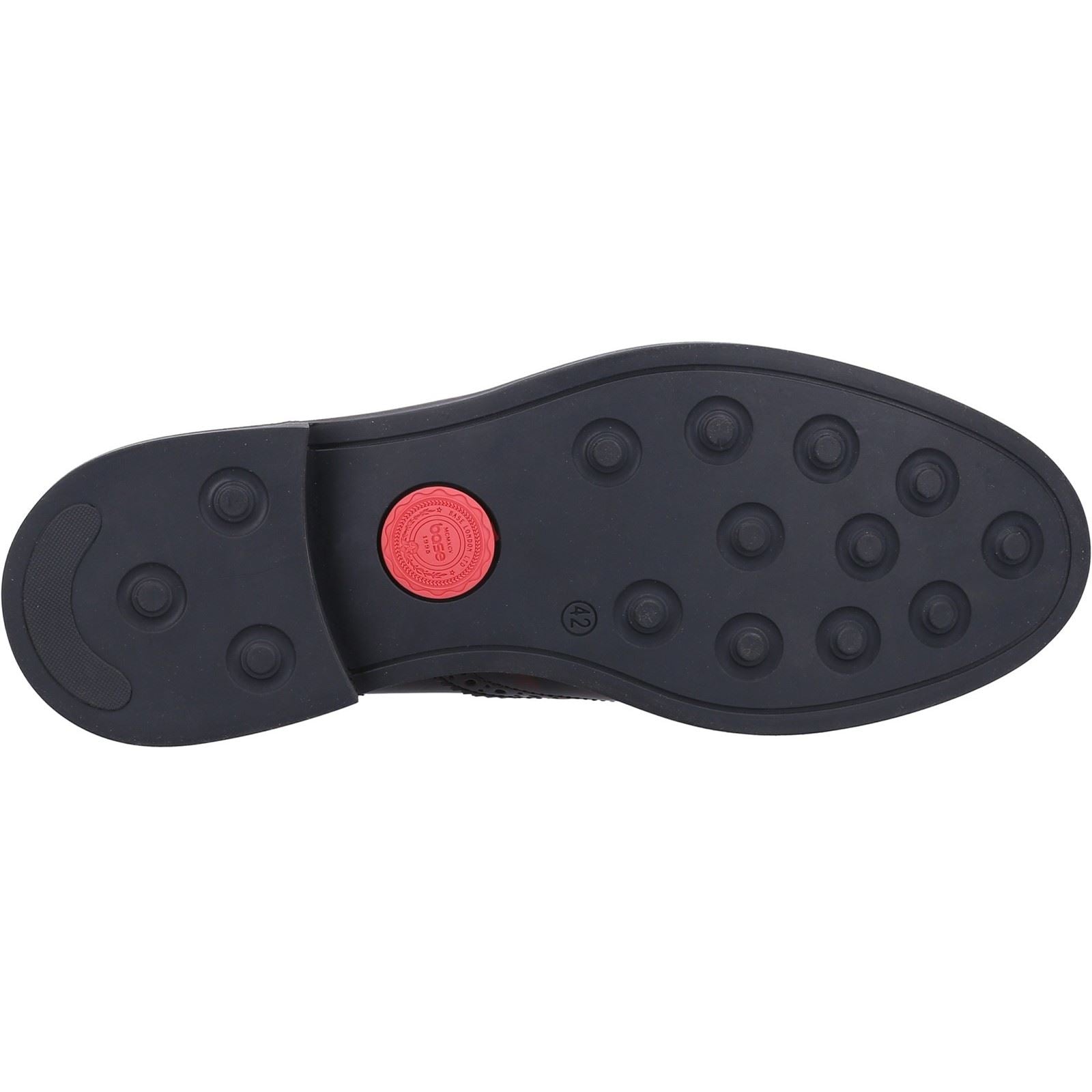 Base London Woburn Leder Herren Bordo Brogues Schuhe