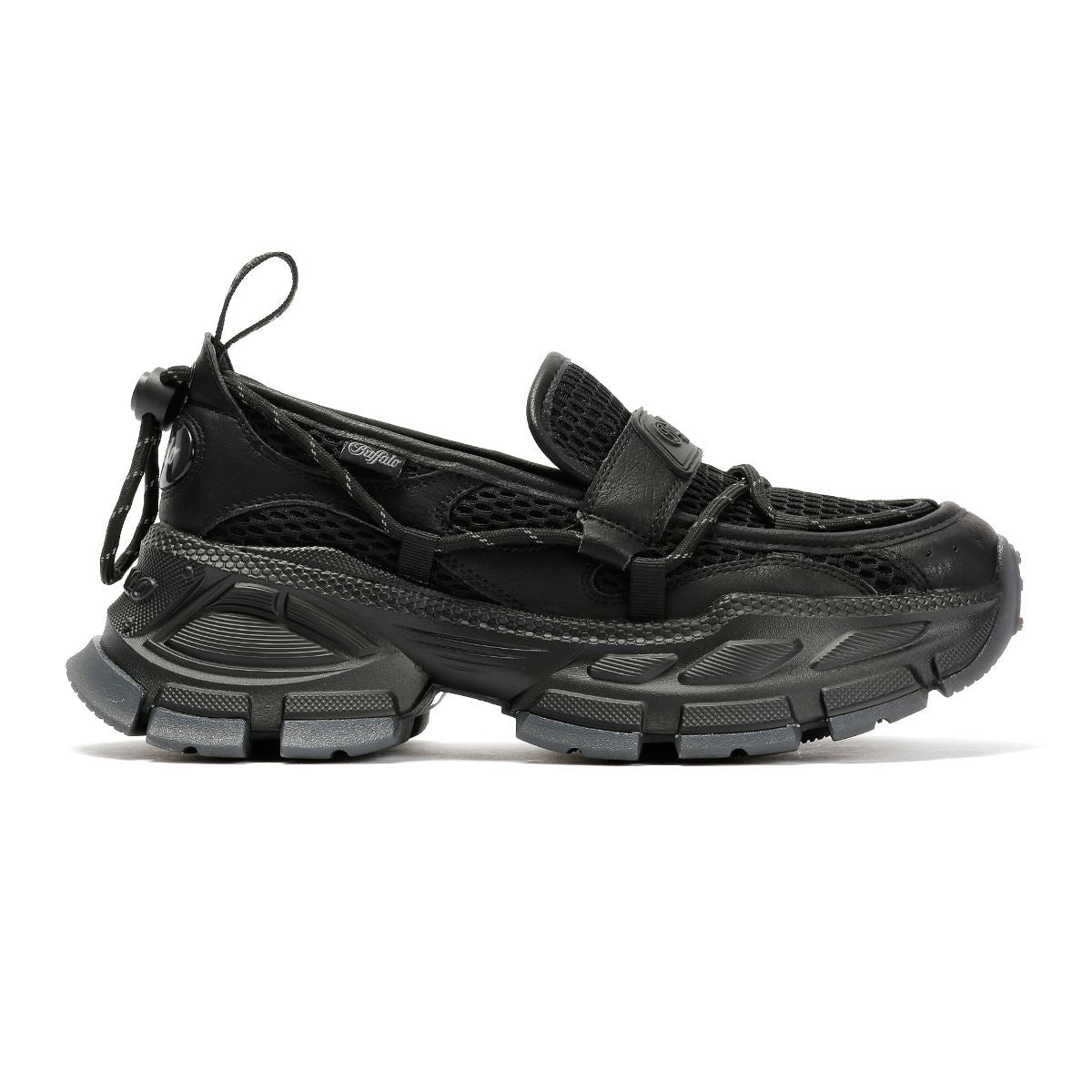 Buffalo Saturn TEC Damen Schwarze Loafer