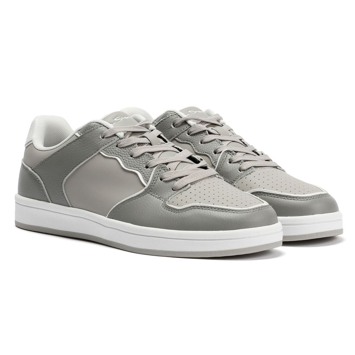 Ben Sherman Club Leder Herren Graue Turnschuhe