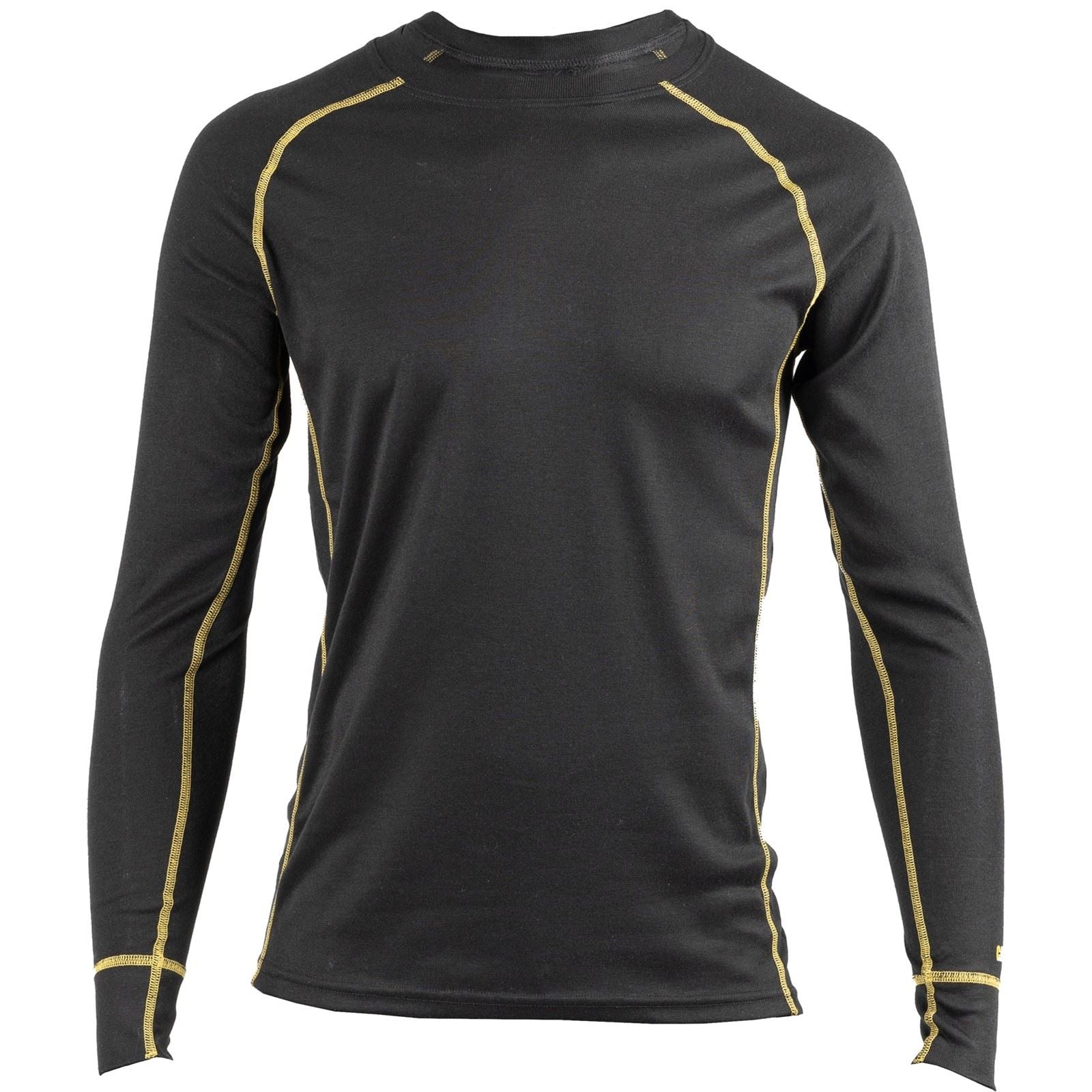 Caterpillar Thermo Polyester Herren Schwarz Baselayer Shirt