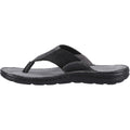 Hush Puppies Alan Toepost Herren Flip-Flops Aus Schwarzem Leder