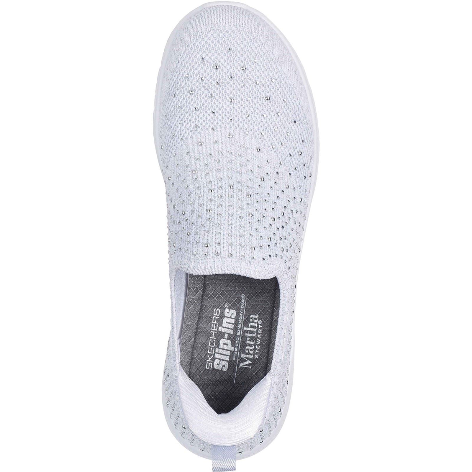 Skechers Virtue Icon Textile Damen Sneakers In Weiß/Silber