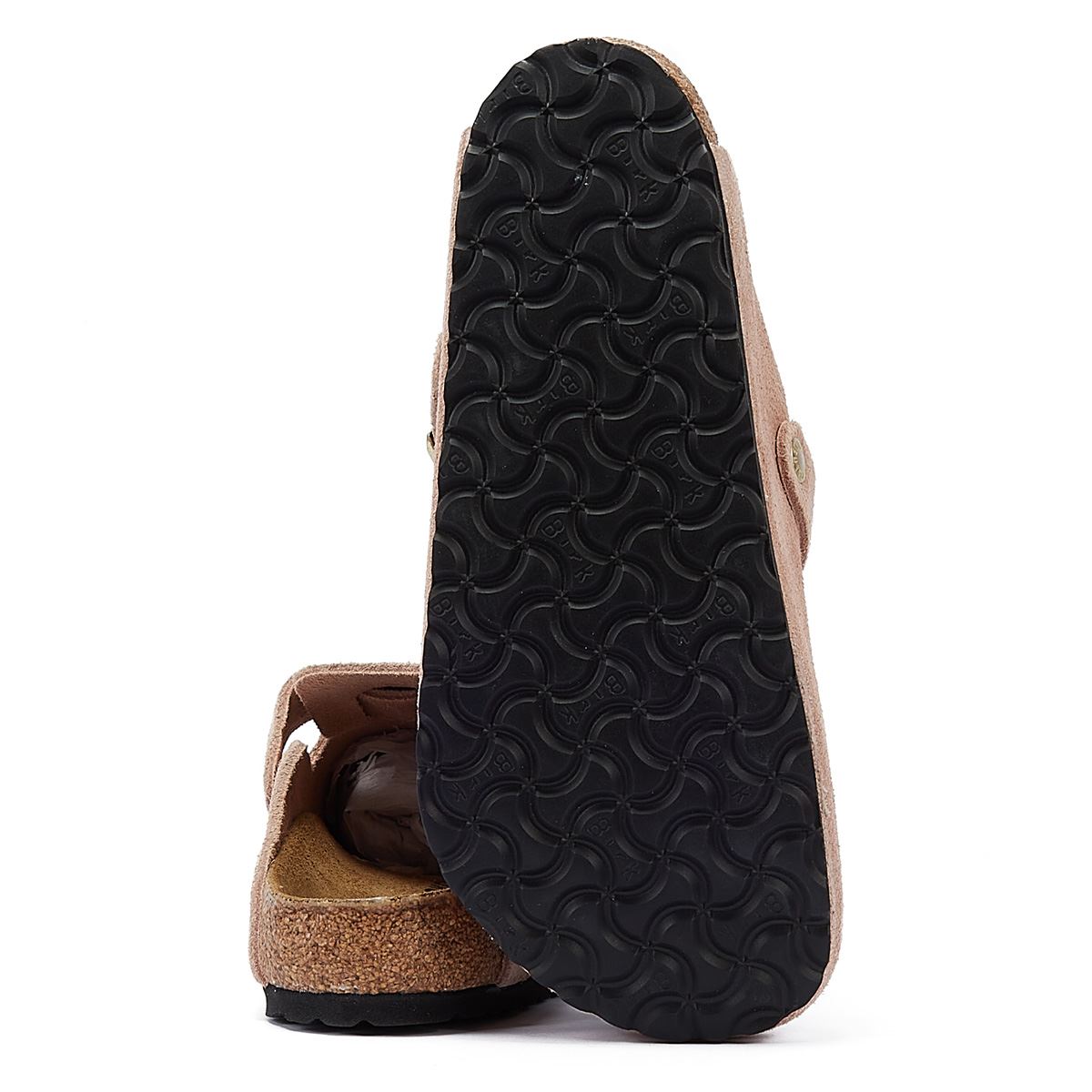Birkenstock Boston Wildleder Damen Bequeme Schuhe In Hellrosa