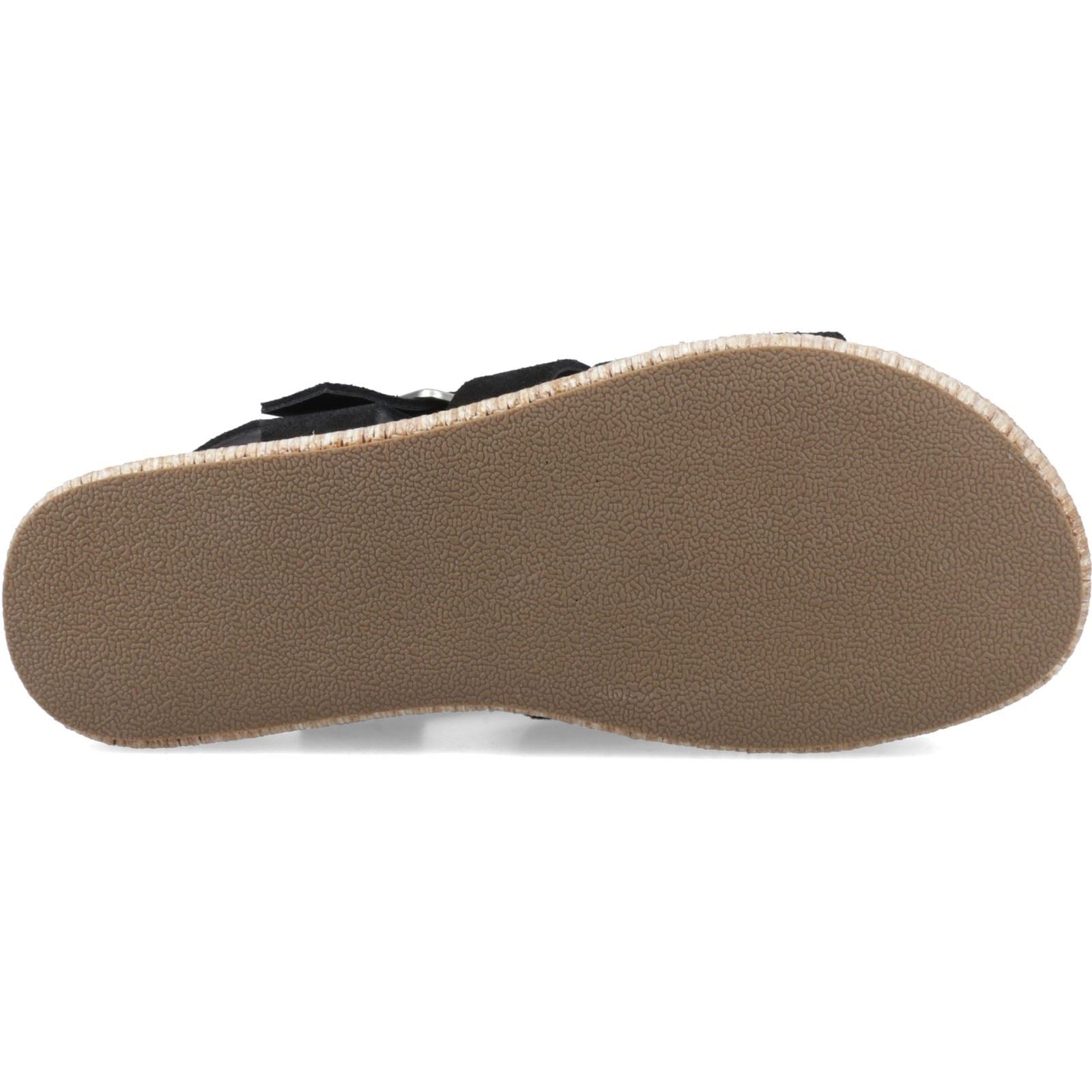 Hush Puppies Rosetta Gladiator Leder Frauen Schwarz/Braun Sandalen