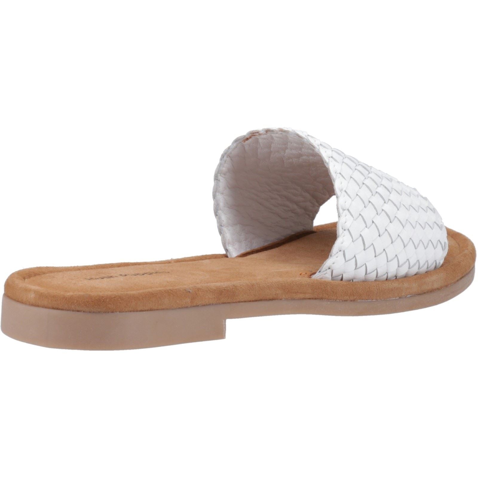 Hush Puppies Hetty Slide Damen Sandalen Aus Weißem Leder