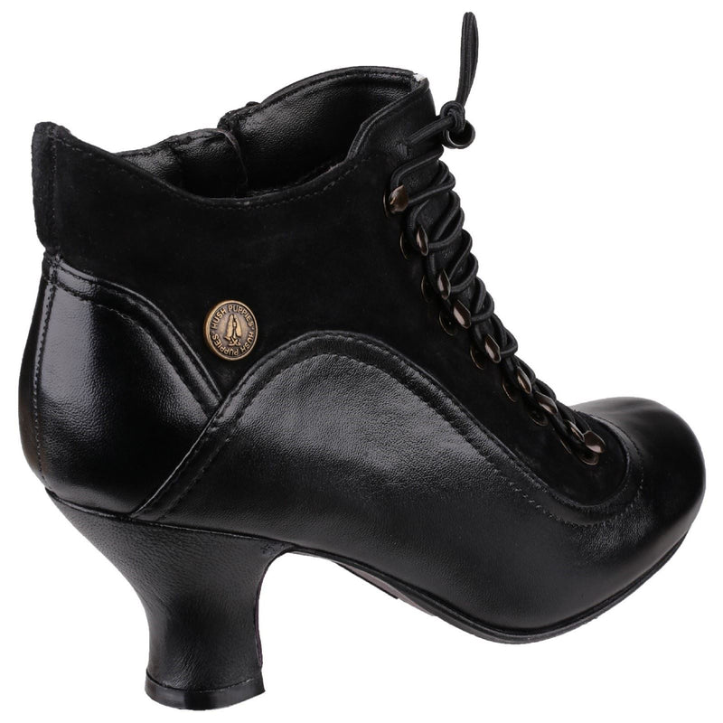 Hush Puppies Vivianna Damenlederstiefel In Schwarz
