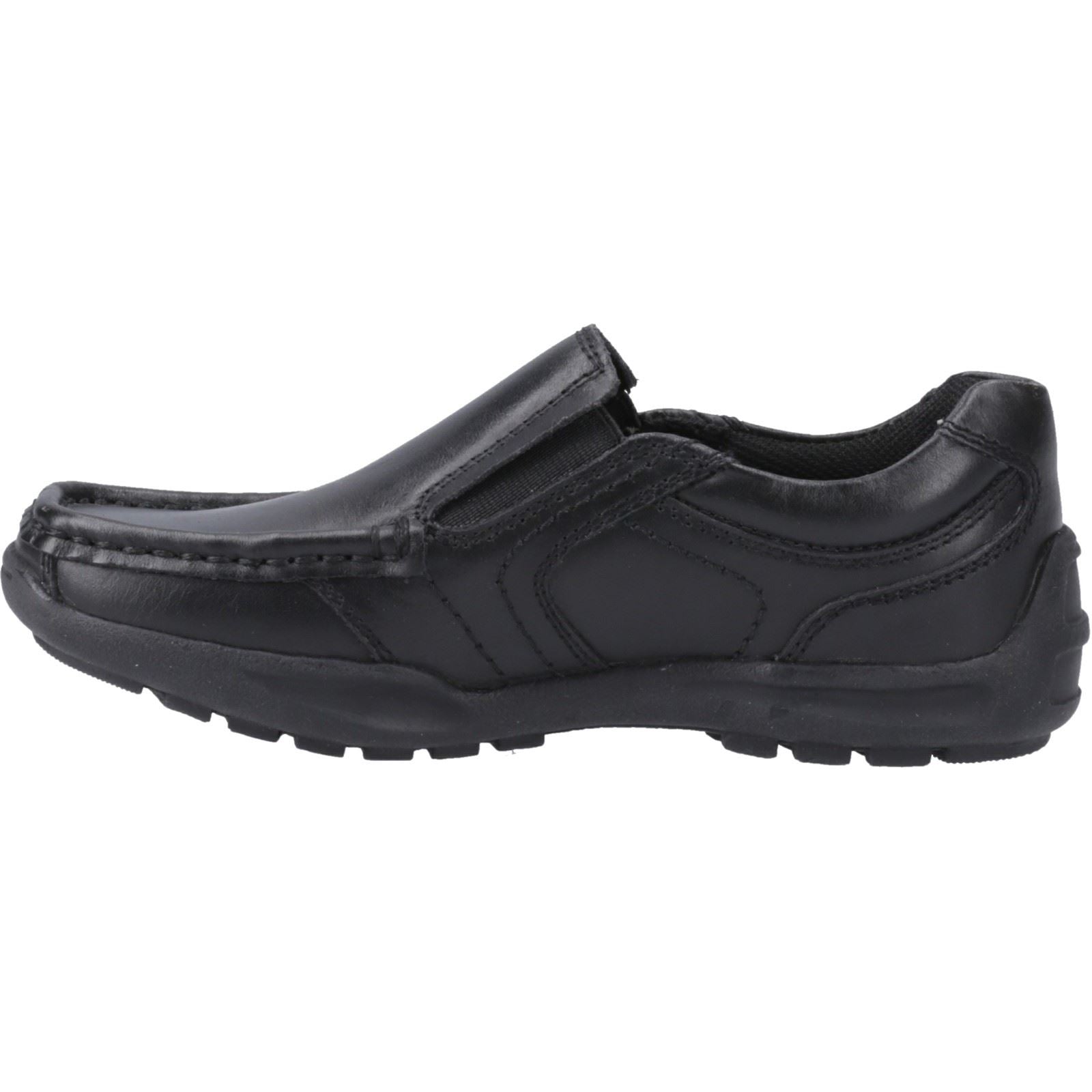 Hush Puppies Morgan Lederslipper In Schwarz Für Jungen