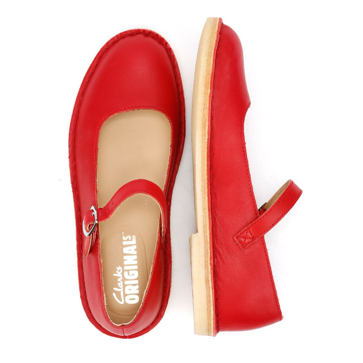 Clarks Originals Desert Jane Damen Lederschuhe In Rot