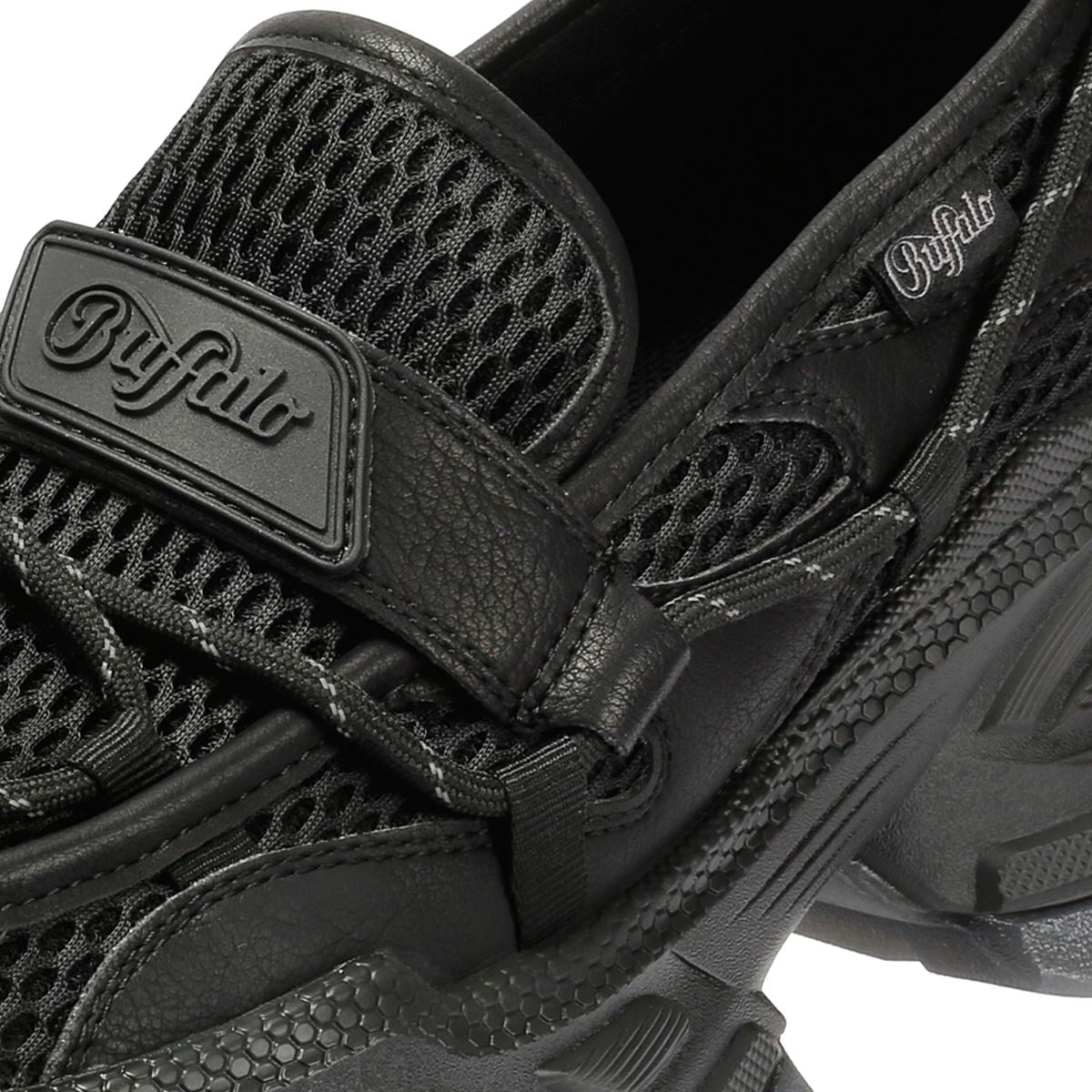 Buffalo Saturn TEC Damen Schwarze Loafer