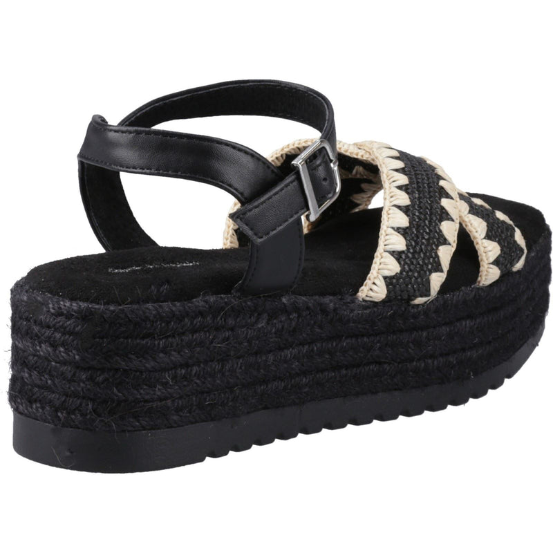 Hush Puppies Jemma Espadrille Polyurethan Damen Schwarze Farbe Sandalen