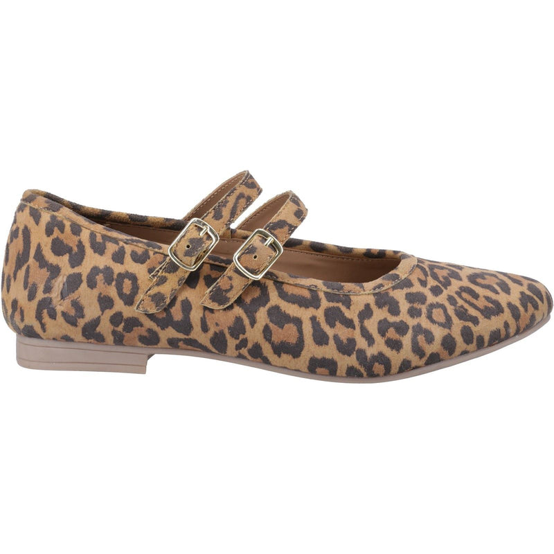Hush Puppies Nancy Mary Jane Damen Loafers Aus Leder Mit Leopardenmuster
