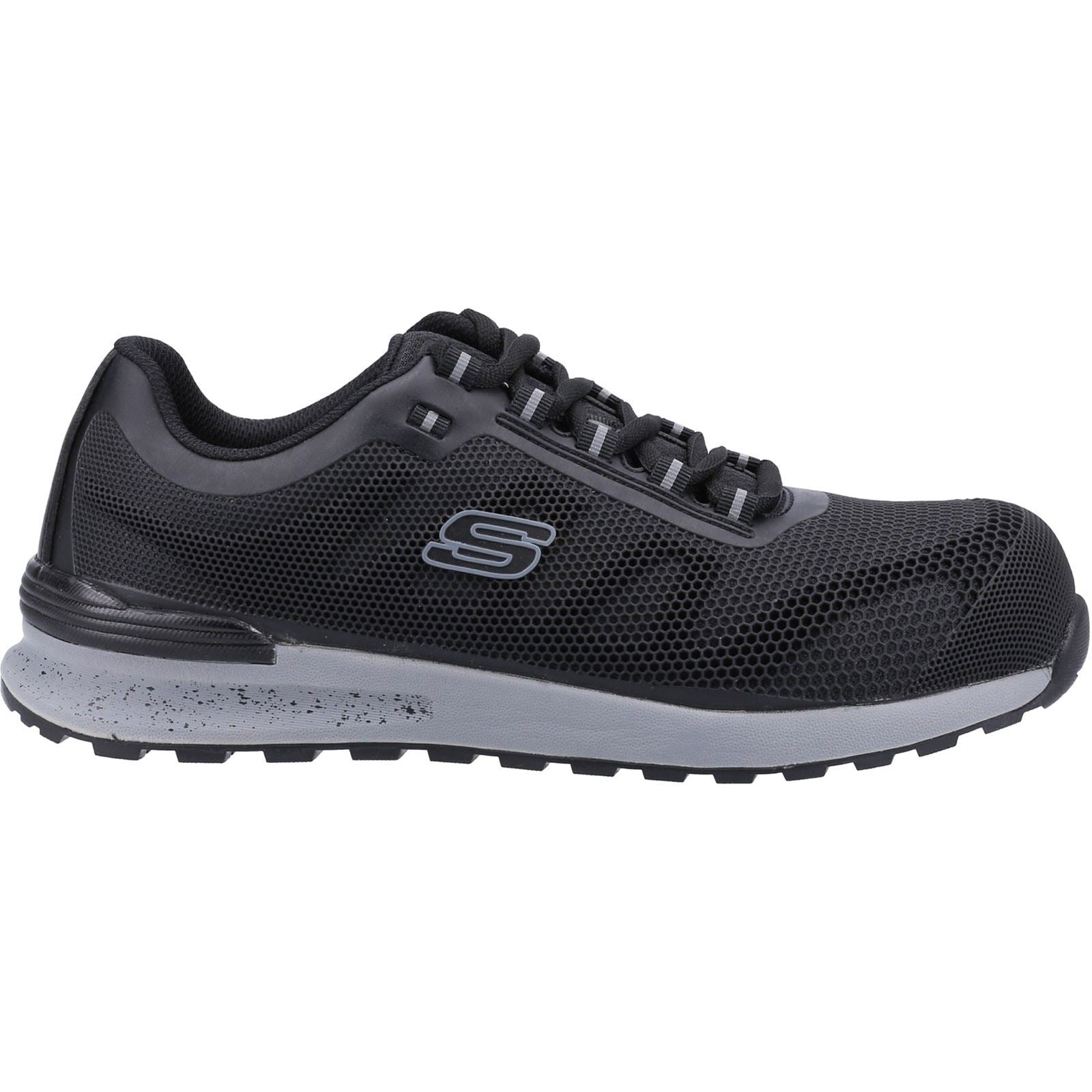 Skechers Workwear Bulklin Bragoo Textil Herren Schwarze Sicherheits-Sneaker