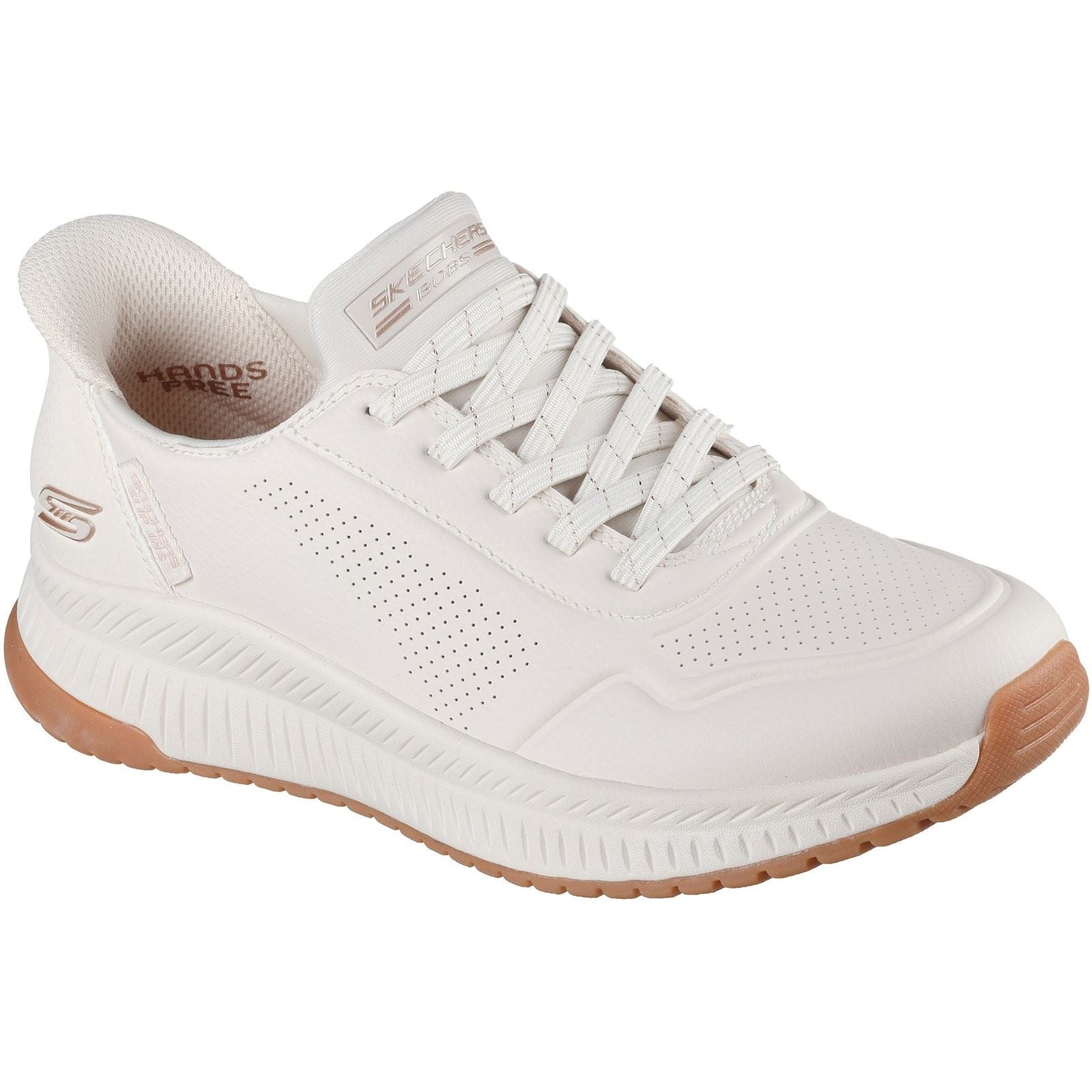 Skechers BOBS Squad 4 Key Look Damen Weiße Turnschuhe