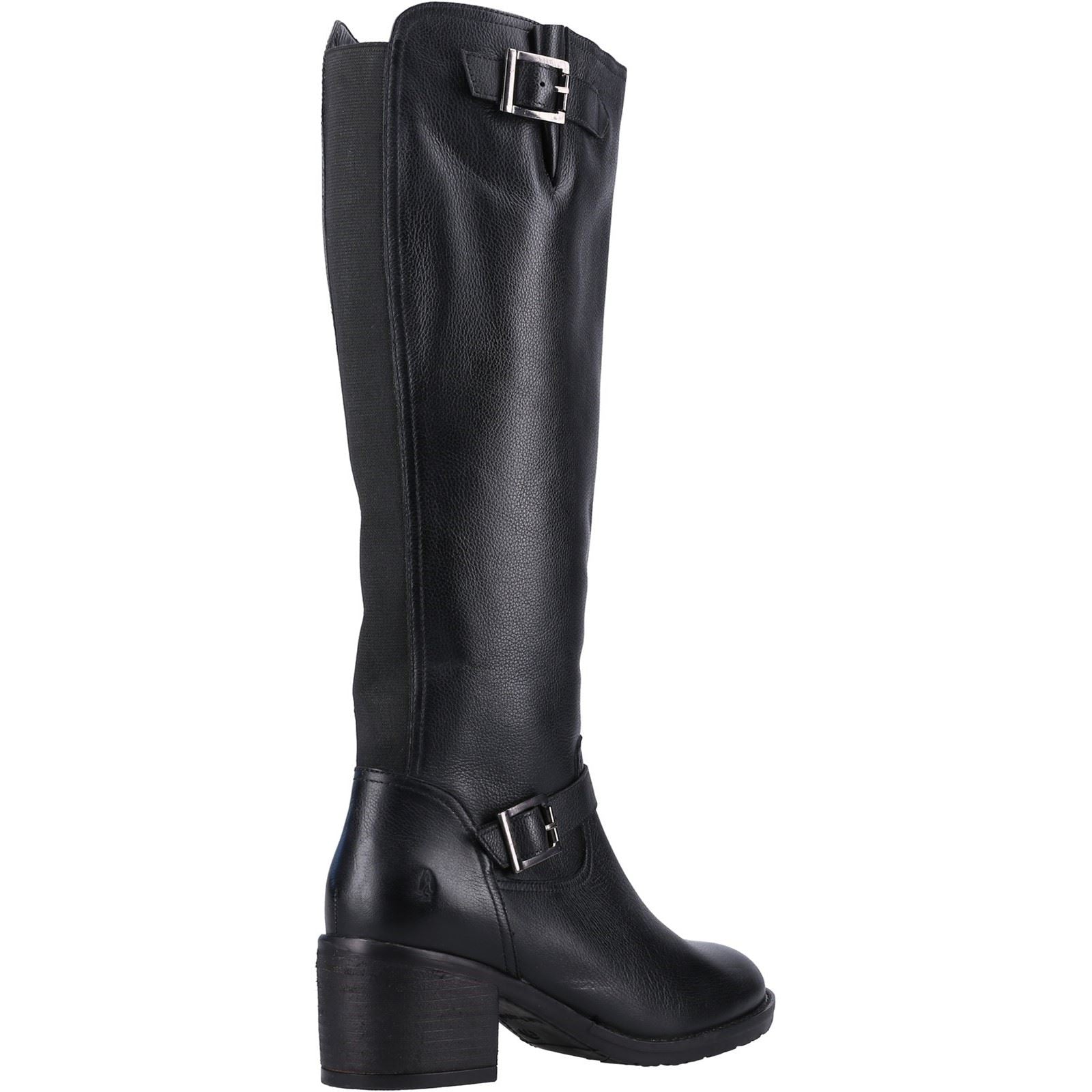 Hush Puppies Heidi Leder Damen Schwarze Farbe Lederstiefel