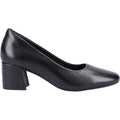 Hush Puppies Alicia Court Shoe Leder Damen Schwarze Absätze