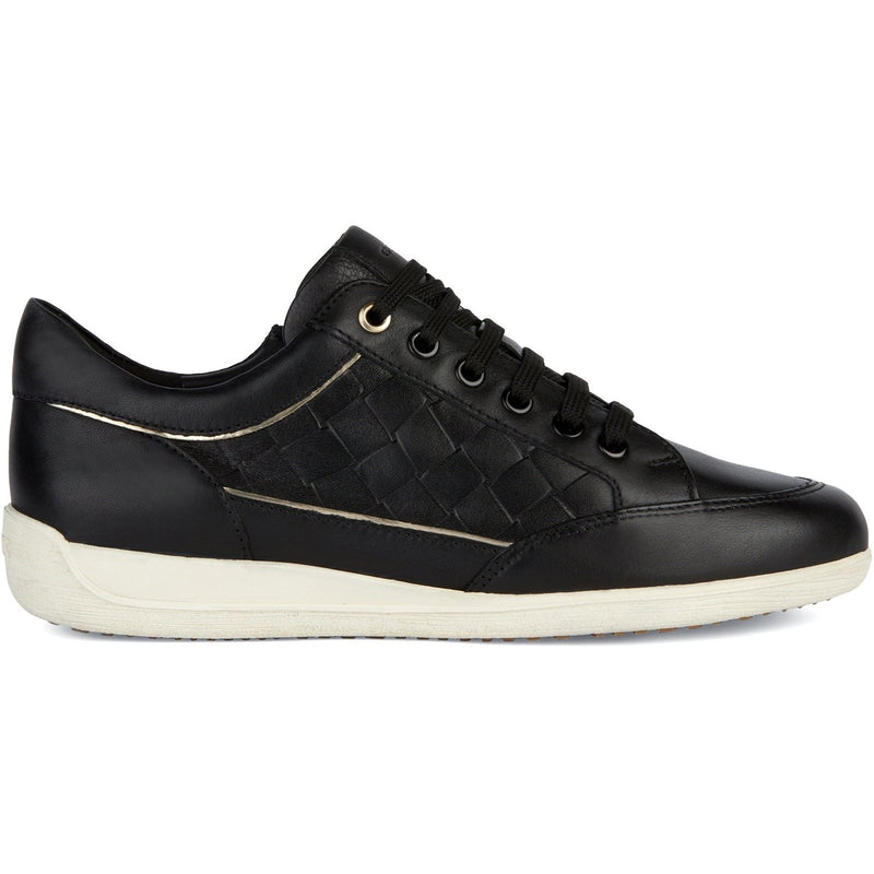 Geox D MYRIA Kunstleder-Damensneaker In Schwarz