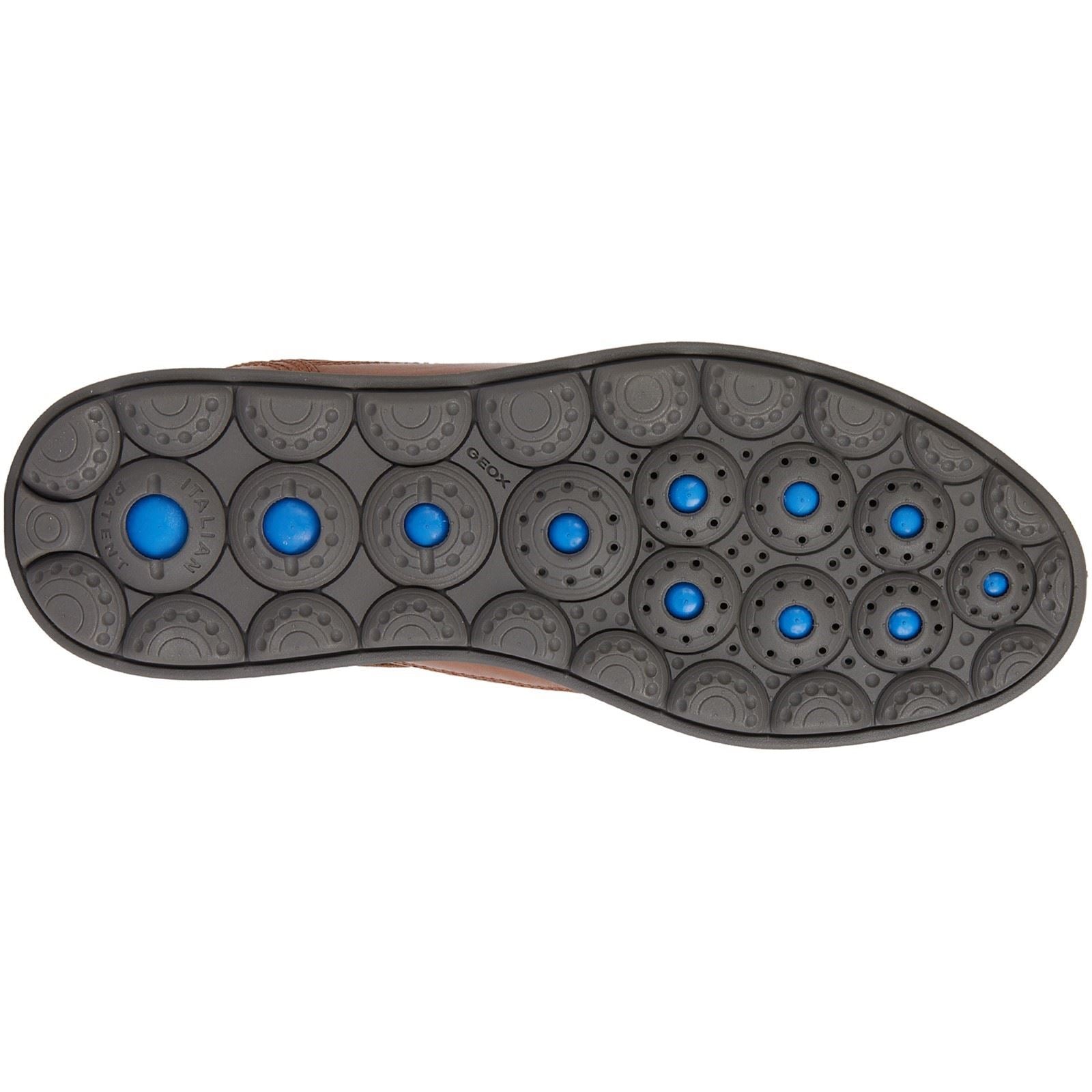 Geox U SPHERICA EC12 Leder Rindsleder Vollnarbenleder Herren Cognac Sneaker