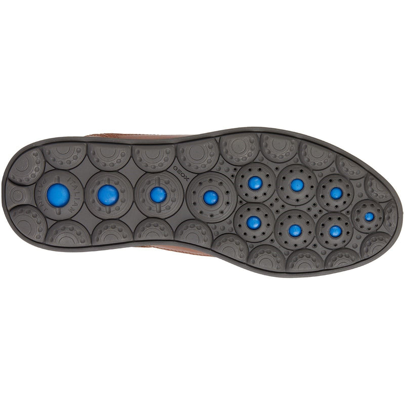 Geox U SPHERICA EC12 Leder Rindsleder Vollnarbenleder Herren Cognac Sneaker