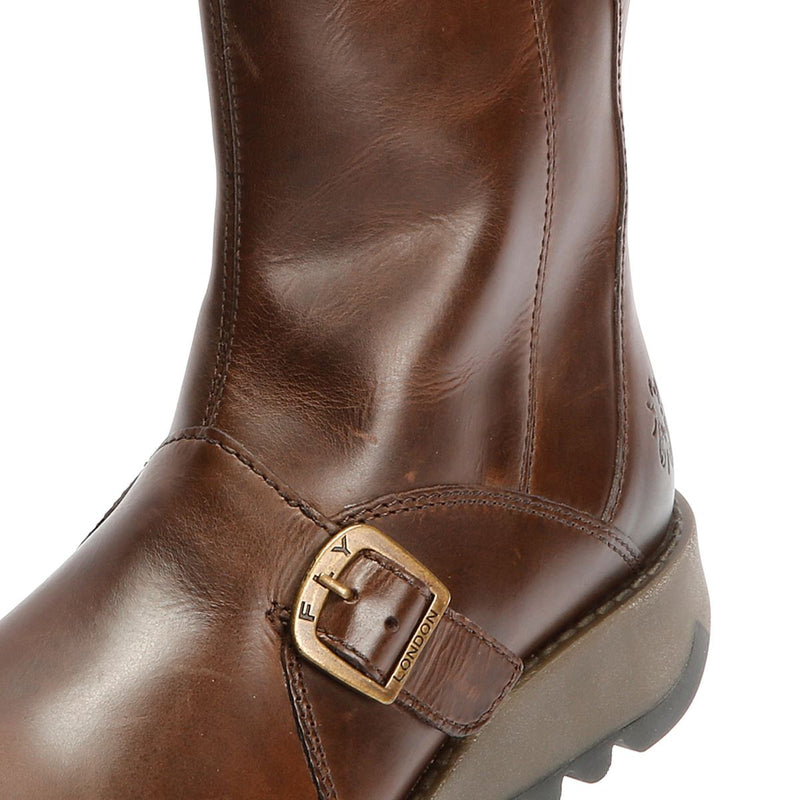 Fly London MES 2 Rug Leder Damen Braune Stiefel