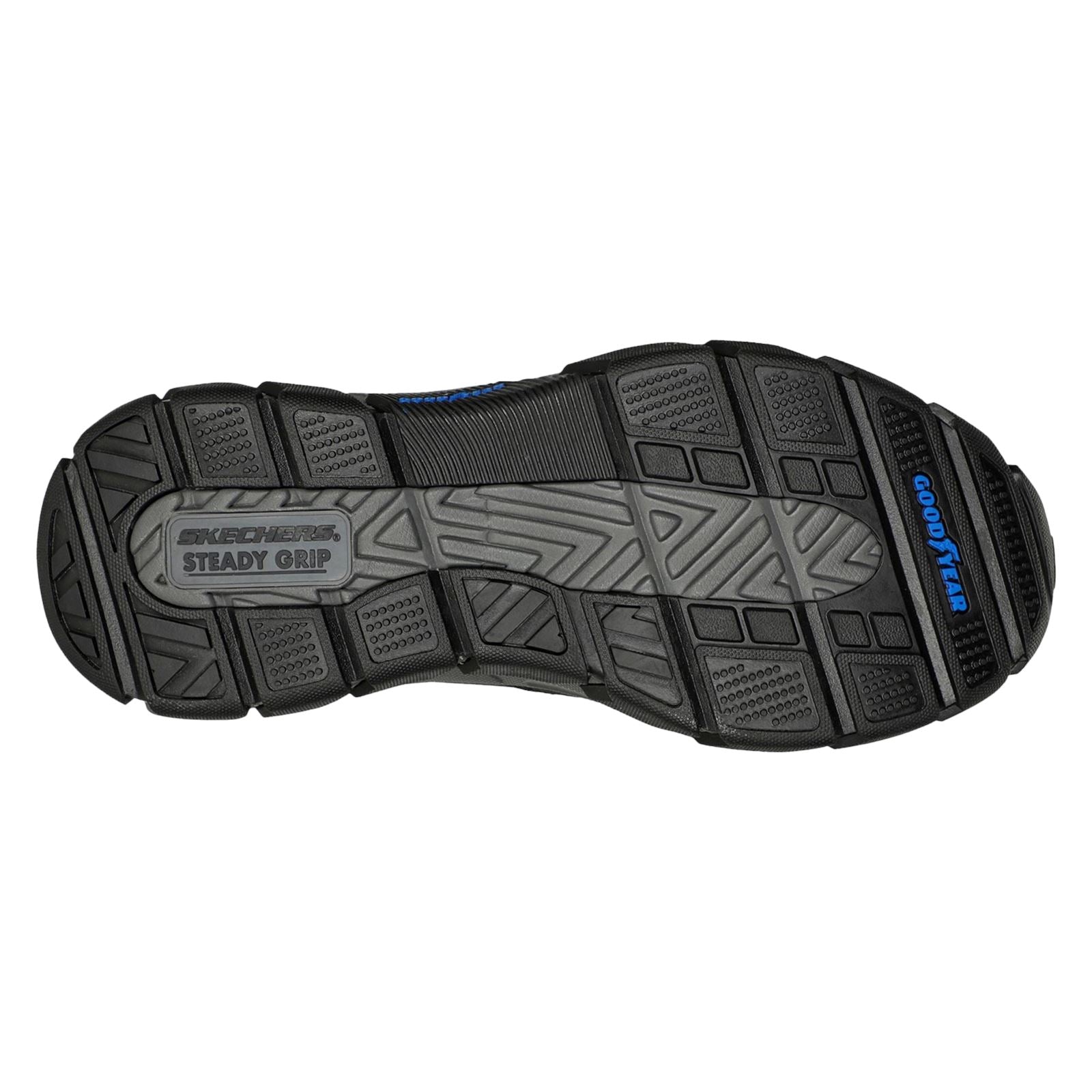 Skechers Respected Elgin Leder Herrenschuhe, Schwarze Farbe Mokassins