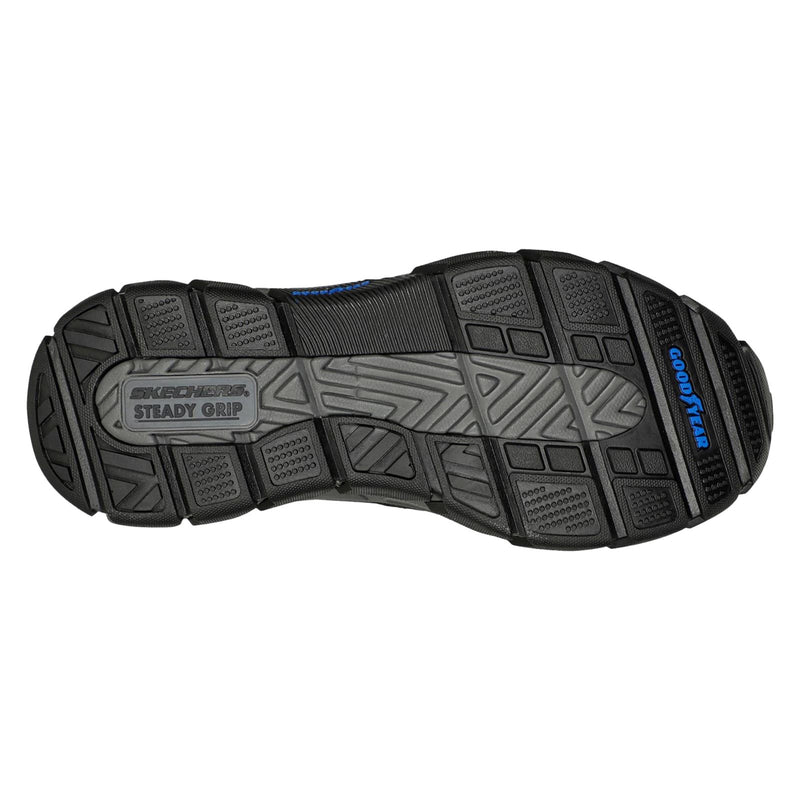 Skechers Respected Elgin Leder Herrenschuhe, Schwarze Farbe Mokassins