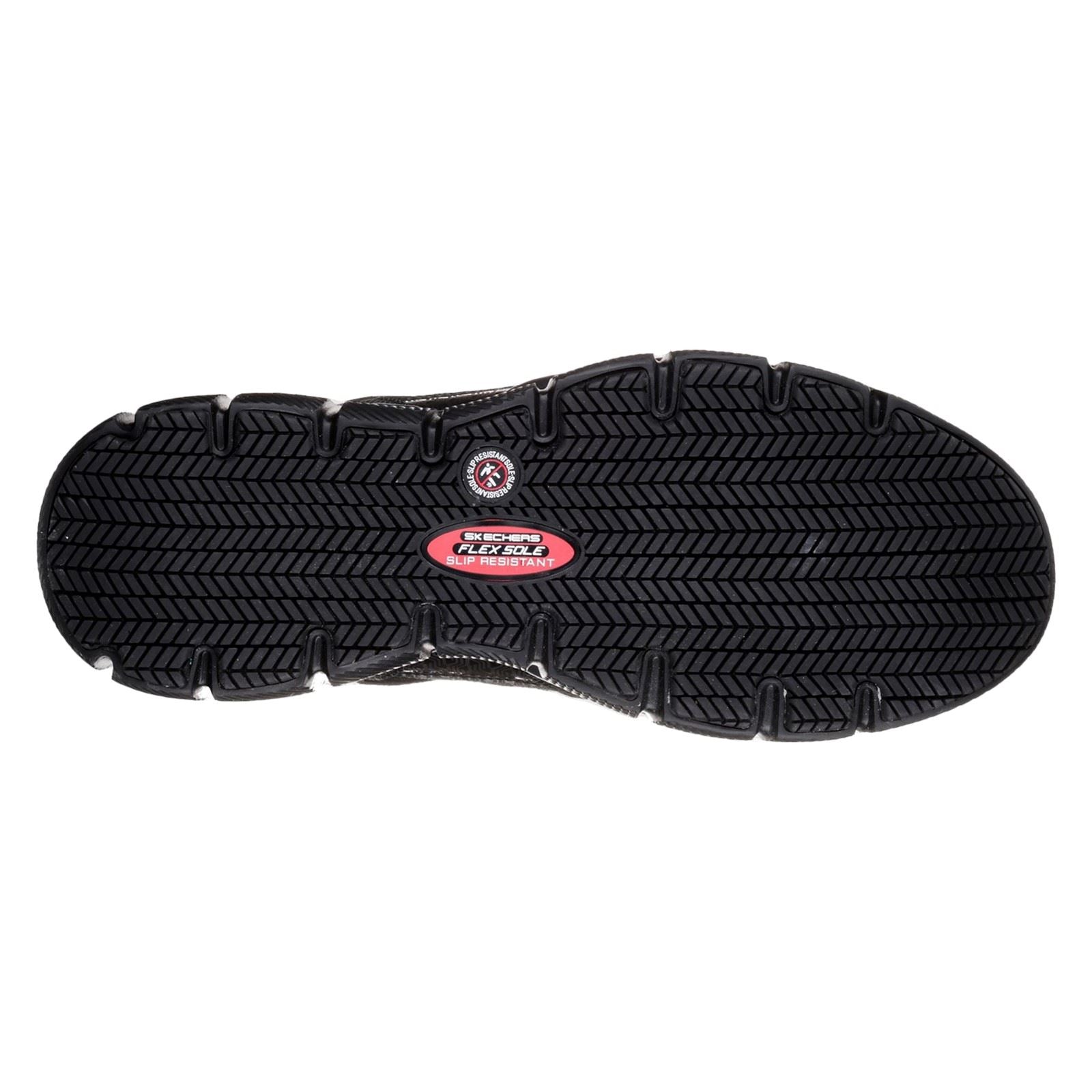 Skechers Workwear Telphin Sanphet Herren Sicherheitssneaker aus schwarzem Leder