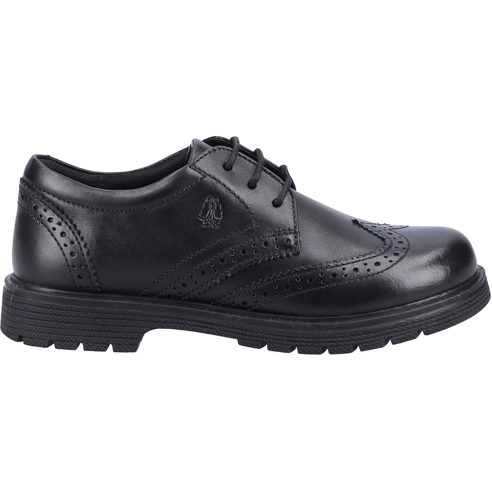 Hush Puppies SALLY SENIOR 2 Mädchen Brogues Aus Schwarzem Leder