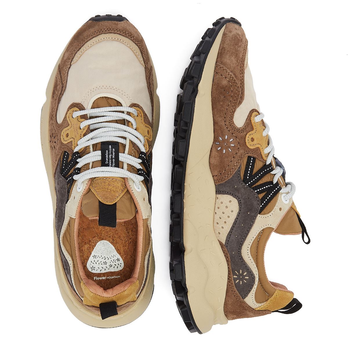 Flower Mountain Yamano 3 Wildleder/Nylon Herren Braune Turnschuhe